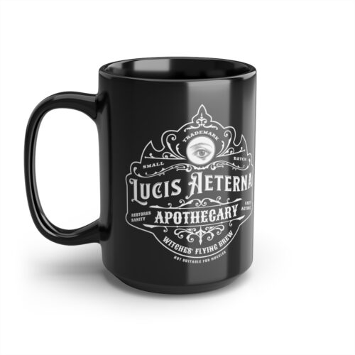 Lucis Aeterna Apothecary - Witches' Flying Brew - 15oz Black Coffee Mug
