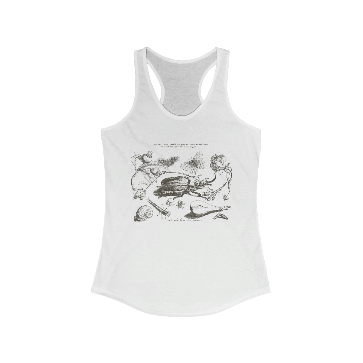 Vintage Nature Engraving by Jacob Hoefnagel 1592 - Entomology - Nature Print - Racerback Tank - Image 7