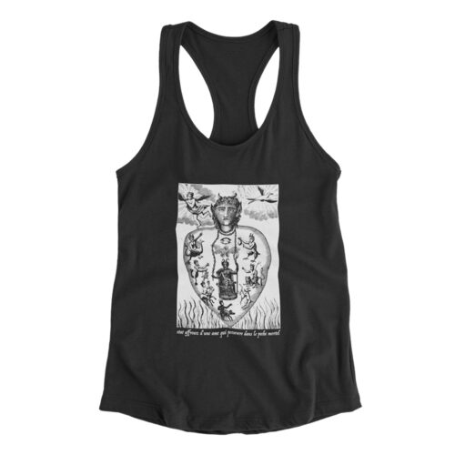 Le miroir des ames - Vintage Emblem Engraving - Devil - Racerback Tank