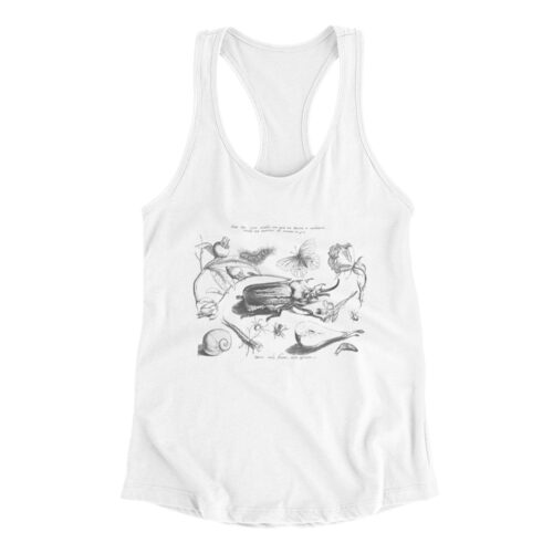 Vintage Nature Engraving by Jacob Hoefnagel 1592 - Entomology - Nature Print - Racerback Tank