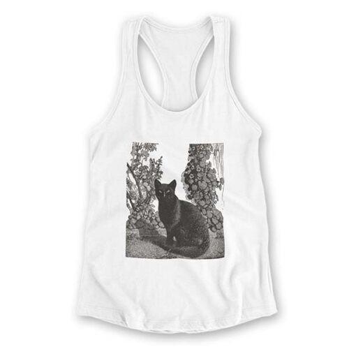 Lionel Lindsay Black Cat 1922 Woodcut Engraving - Boho - Goth - Light Academia - Racerback Tank