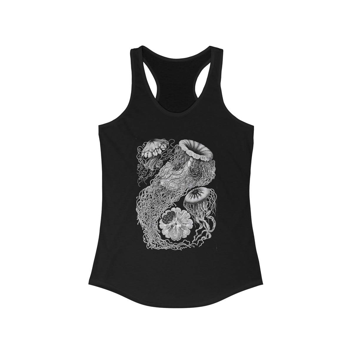 Jellyfish - Ernst Haeckel - Vintage Nature Print - Sea Life - Racerback Tank - Image 2