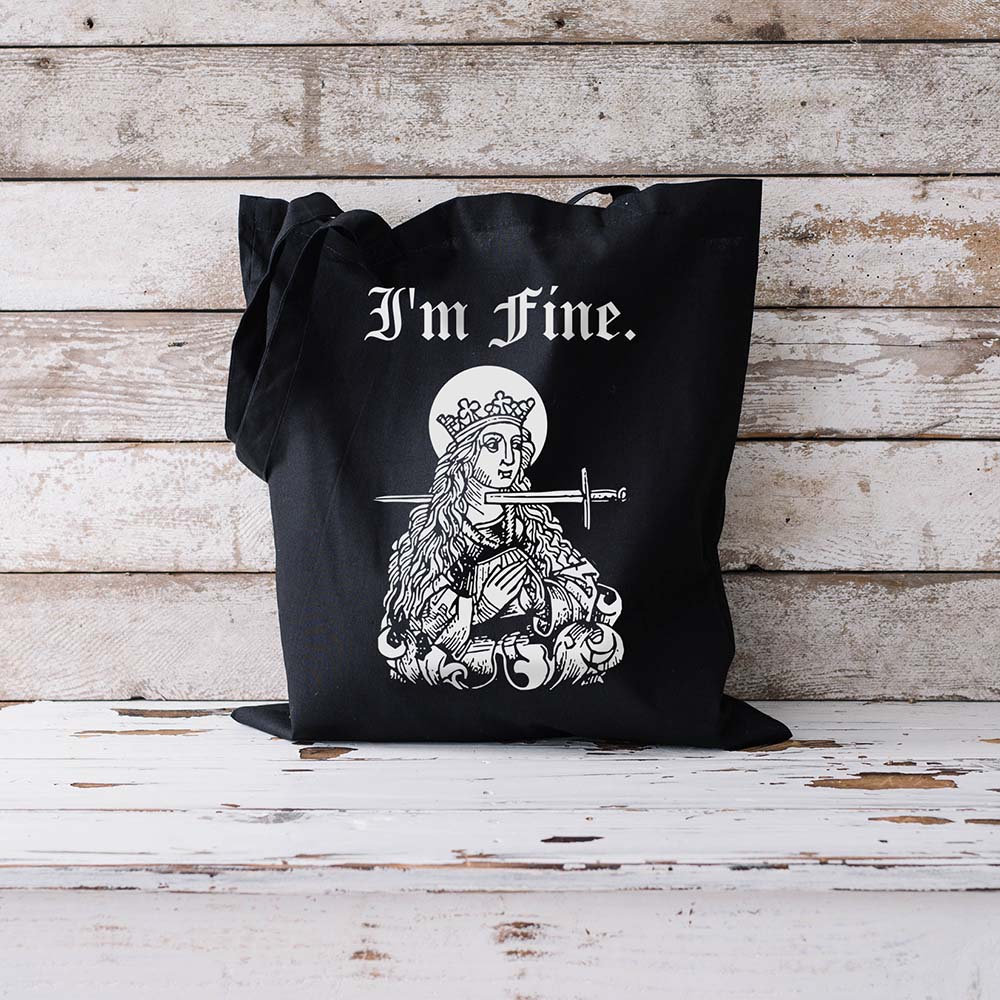 I'm Fine - St. Lucy and Sword - Canvas Tote Bag