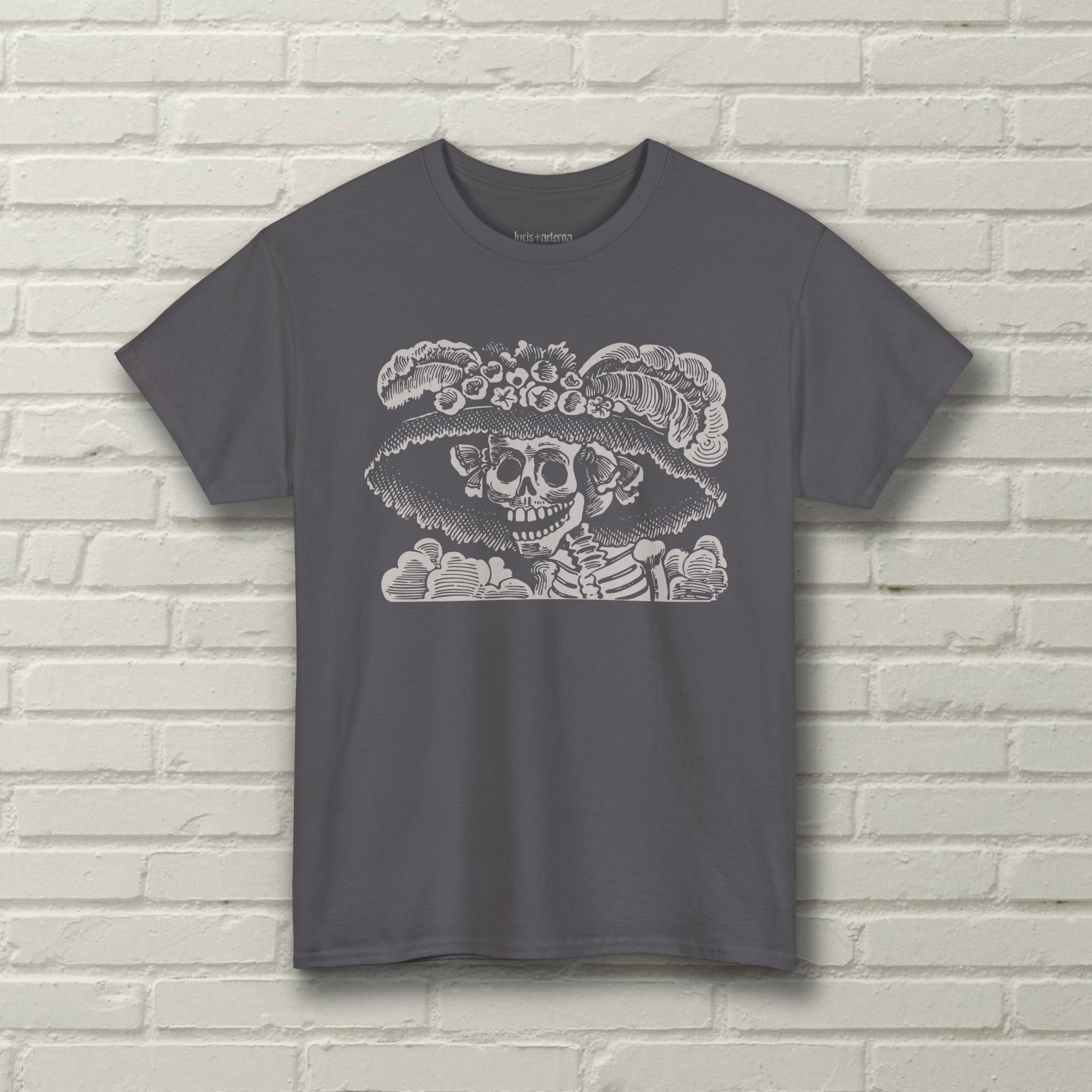La Calavera Catrina - José Guadalupe Posada - Dia De Los Muertos - 1910 Illustration - Day of the Dead - Halloween Shirt - Image 9