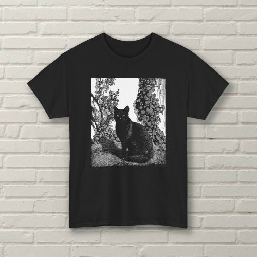 Lionel Lindsay Black Cat - 1922 Engraving - Dark Academia - Cat Lover - Vintage Goth Witch - Unisex Tee