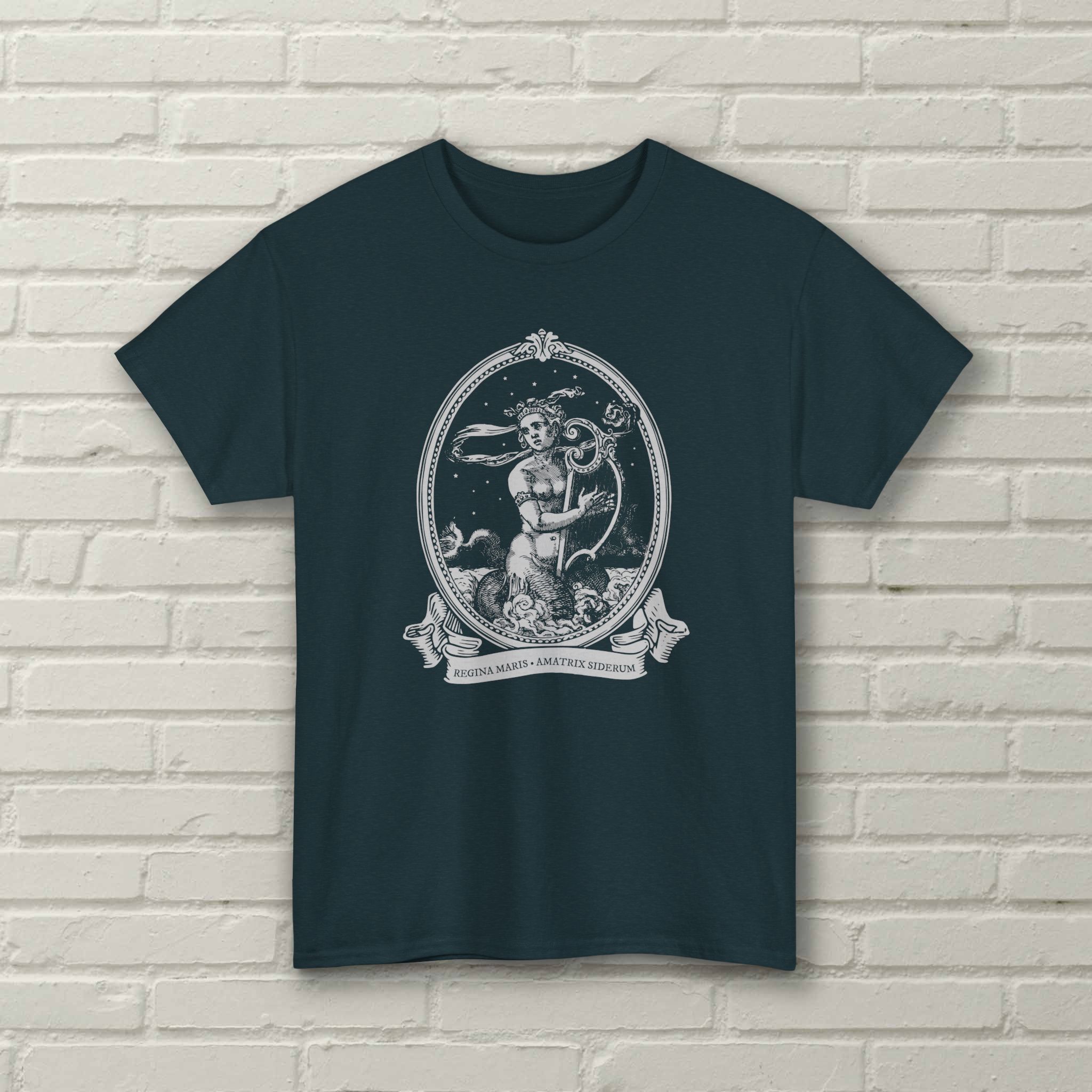 Melusine - Regina Maris - Amatrix Siderum - Vintage Mermaid Woodcut Collage - Unisex - Image 3