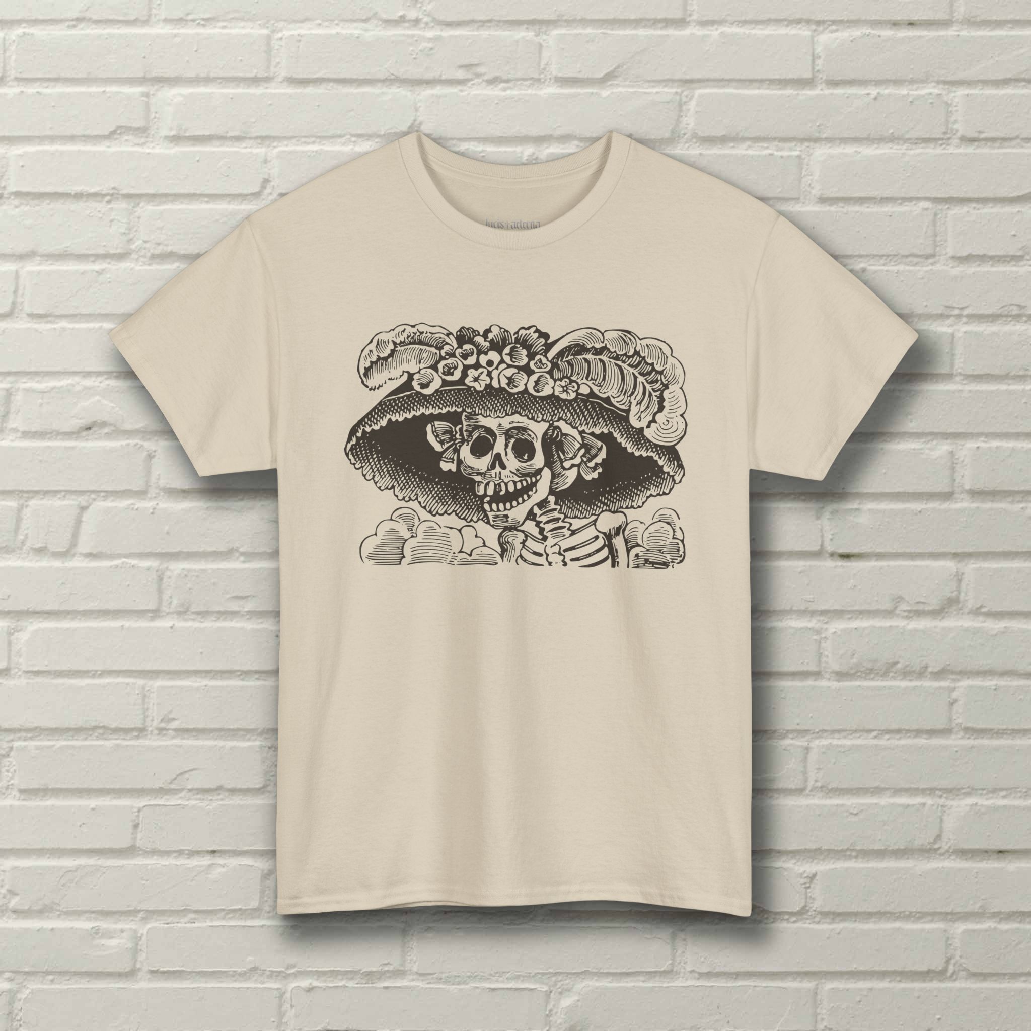 La Calavera Catrina - José Guadalupe Posada - Dia De Los Muertos - 1910 Illustration - Day of the Dead - Halloween Shirt - Image 2