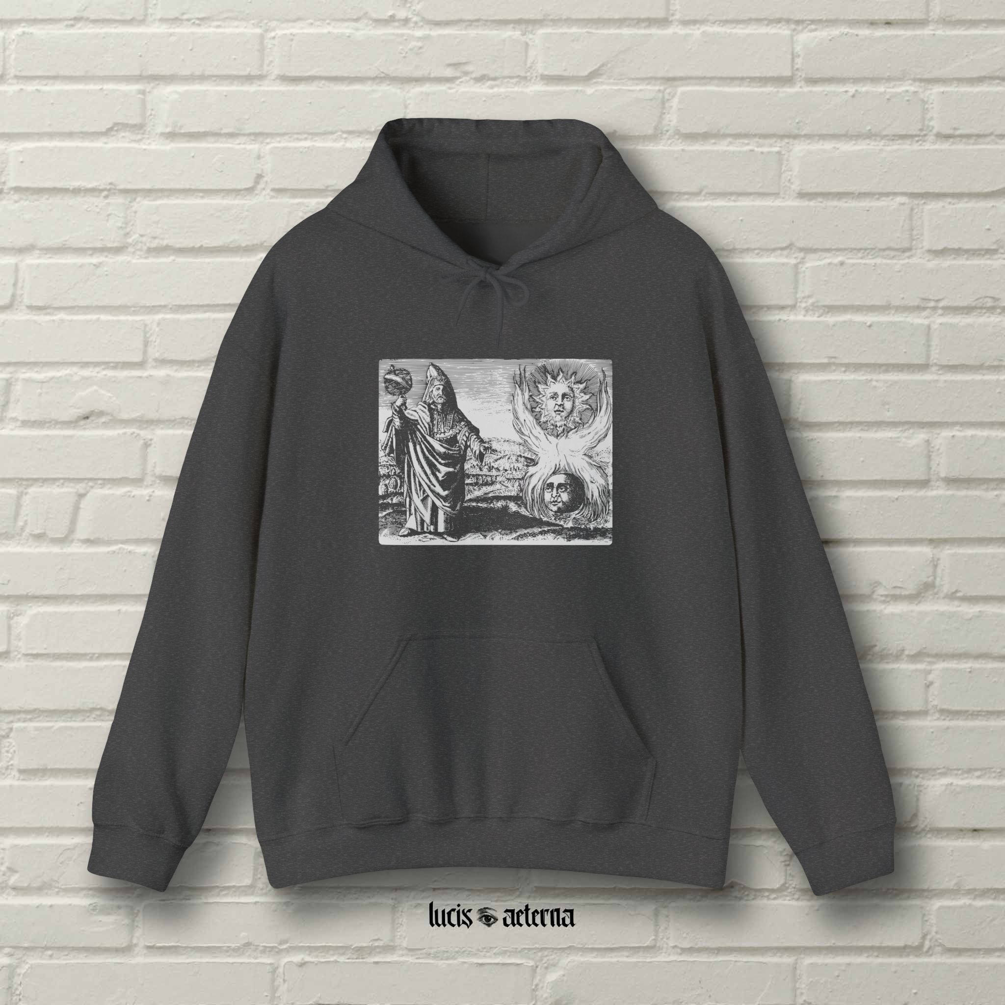 Hermes Trismegistus Vintage Engraving Print - Unisex Heavy Blend Hoodie - Image 7