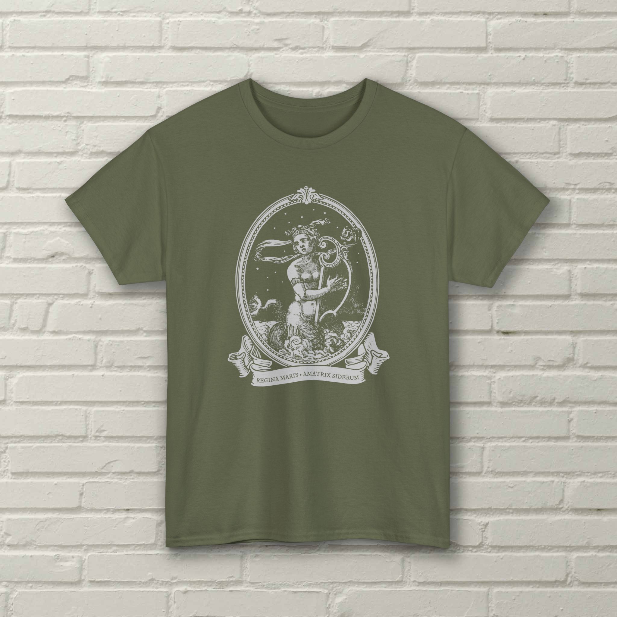Melusine - Regina Maris - Amatrix Siderum - Vintage Mermaid Woodcut Collage - Unisex - Image 2