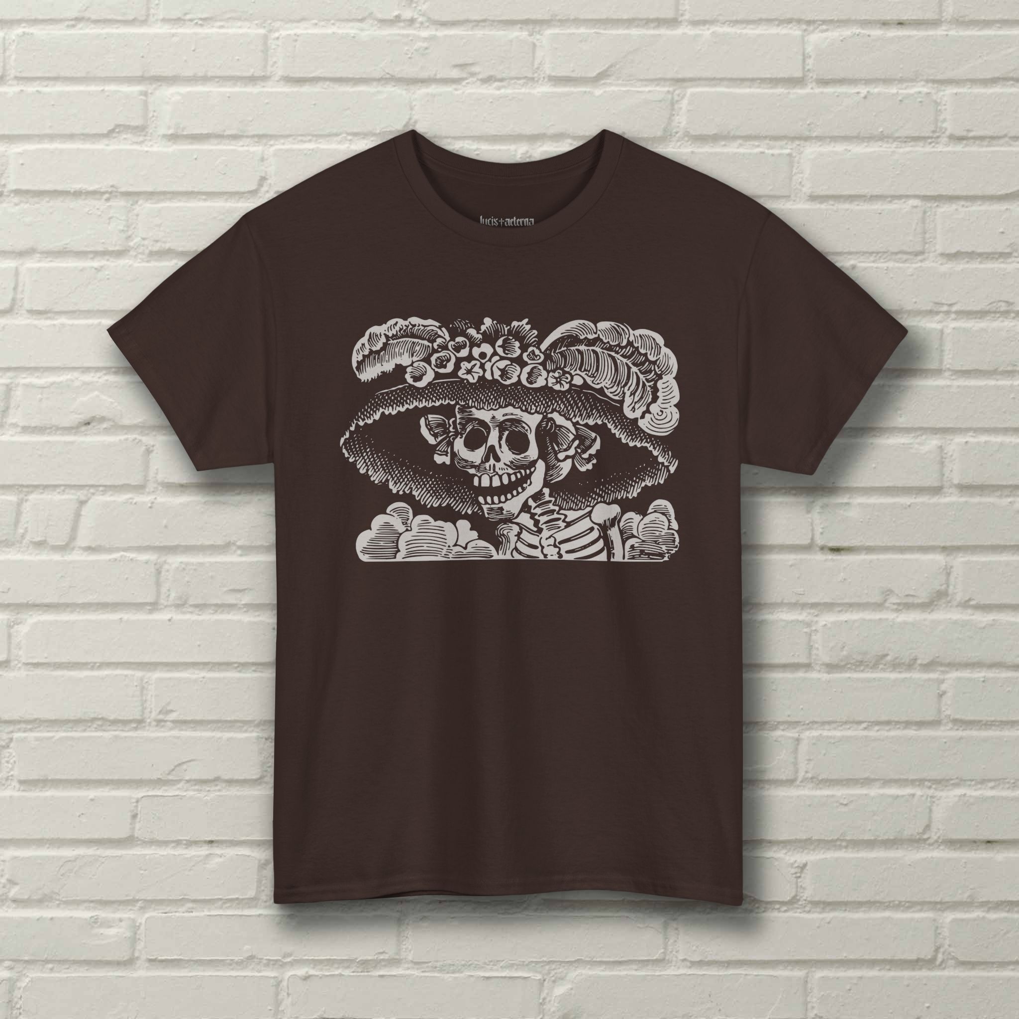 La Calavera Catrina - José Guadalupe Posada - Dia De Los Muertos - 1910 Illustration - Day of the Dead - Halloween Shirt - Image 7