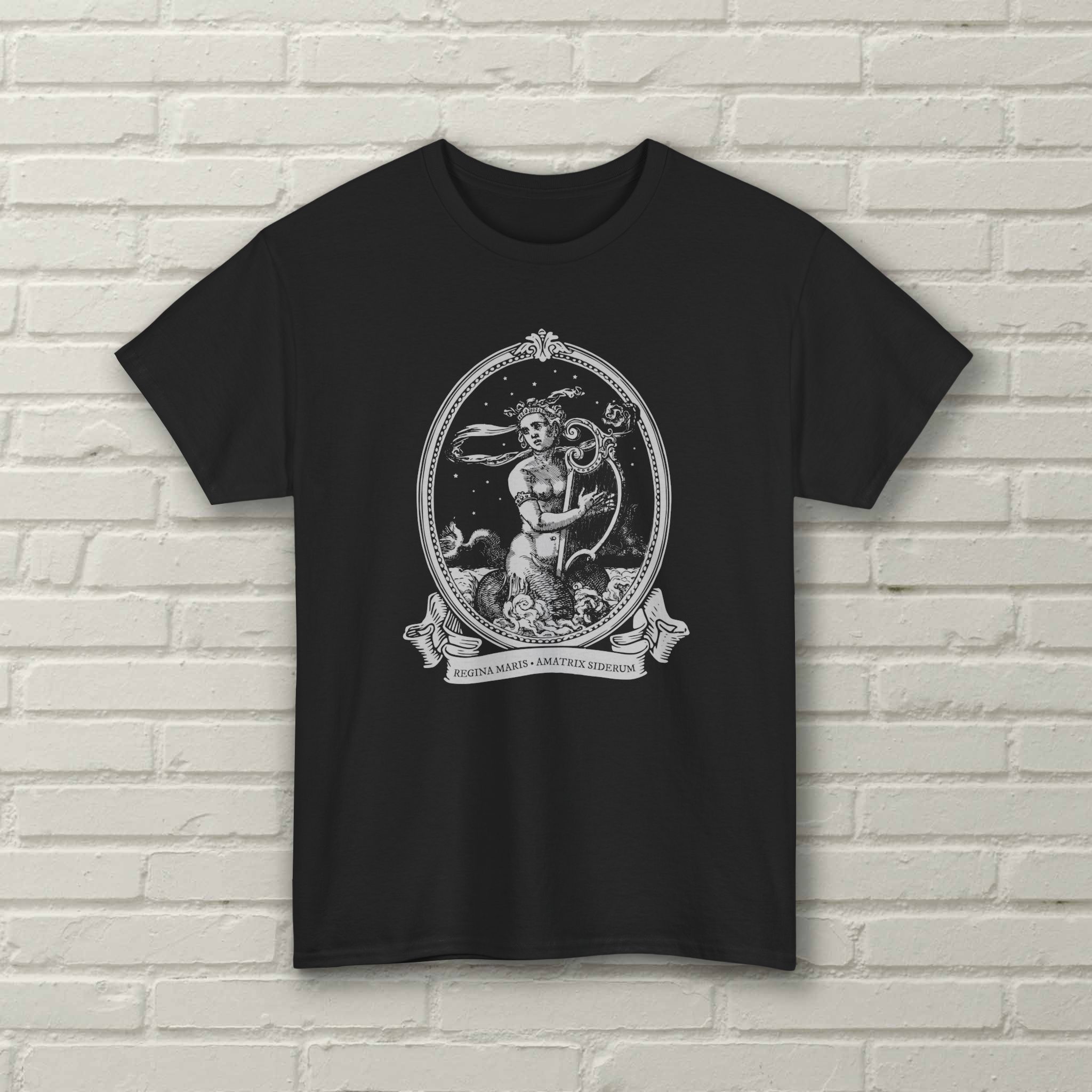Melusine - Regina Maris - Amatrix Siderum - Vintage Mermaid Woodcut Collage - Unisex