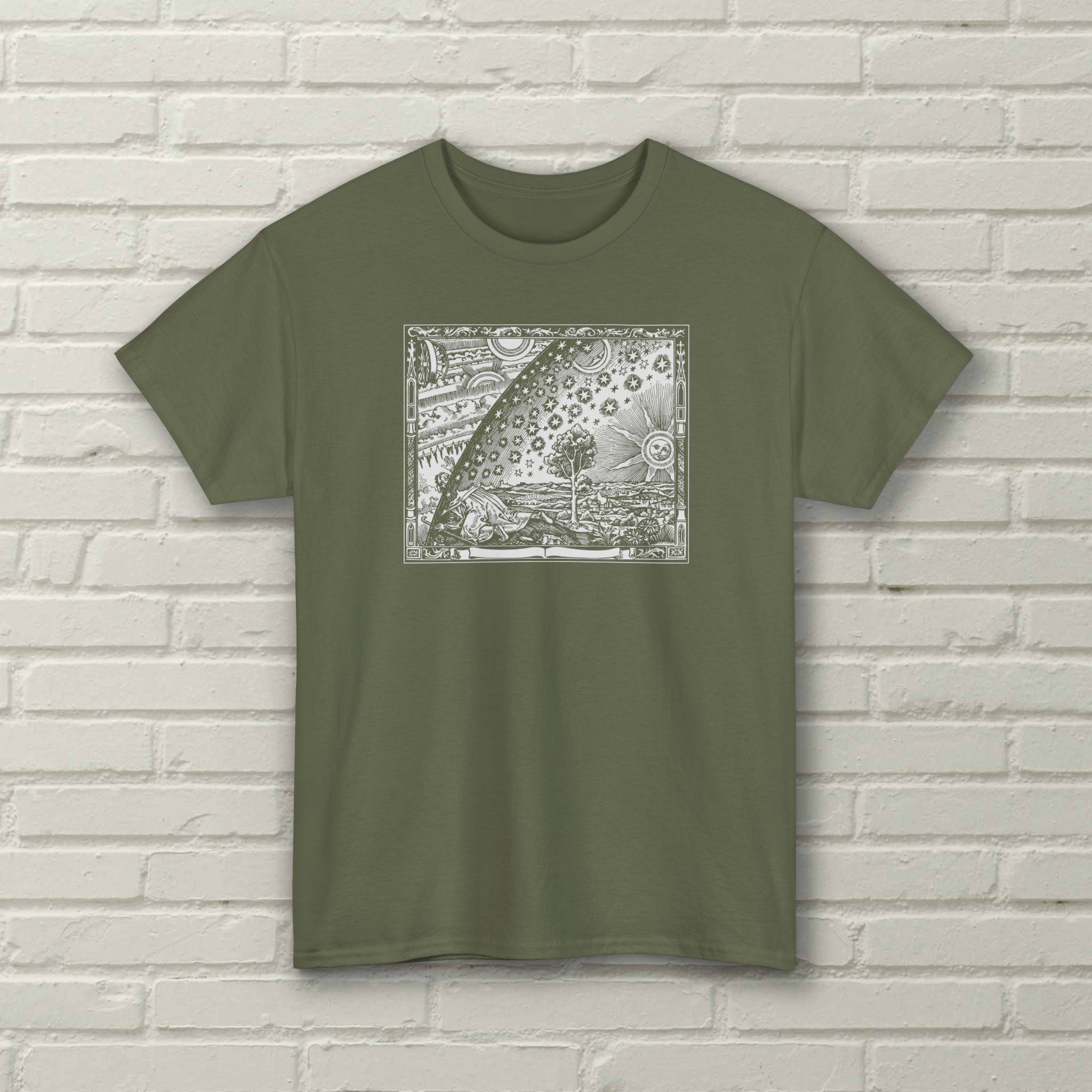 Flammarion Engraving - Vintage Print - Unisex Tee - Image 5