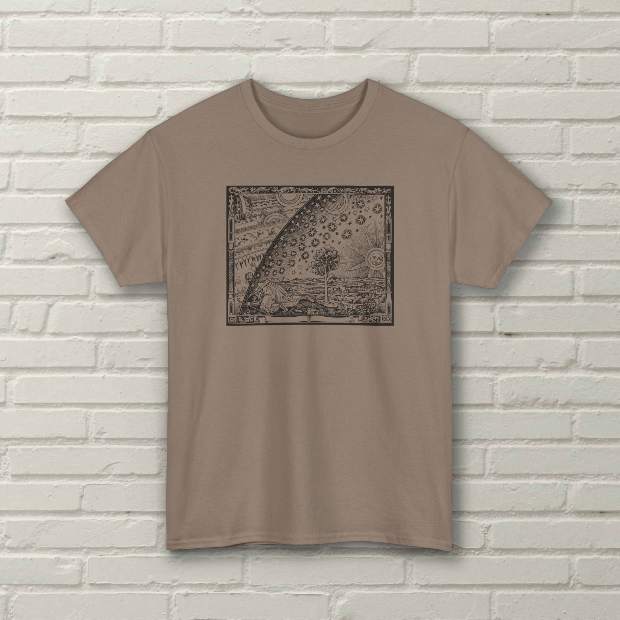 Flammarion Engraving - Vintage Print - Unisex Tee - Image 4