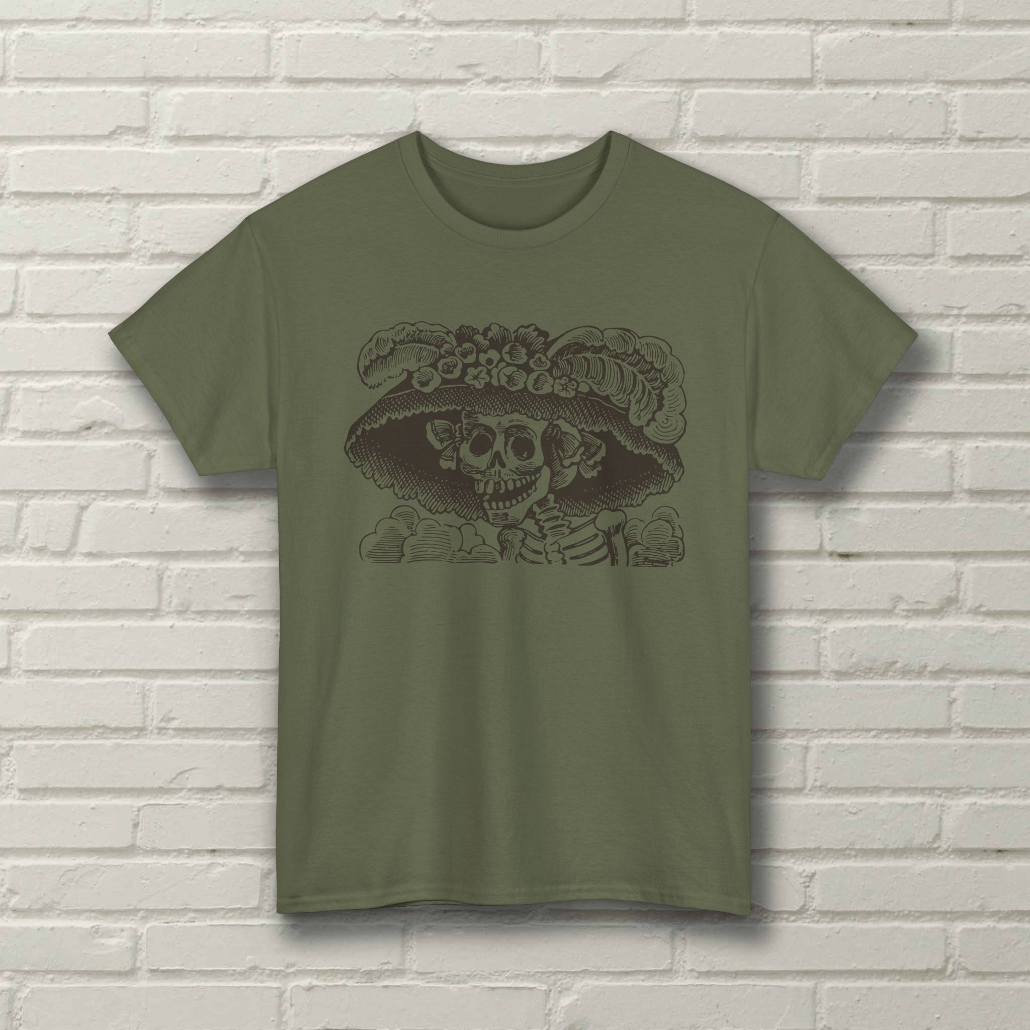 La Calavera Catrina - José Guadalupe Posada - Dia De Los Muertos - 1910 Illustration - Day of the Dead - Halloween Shirt - Image 10