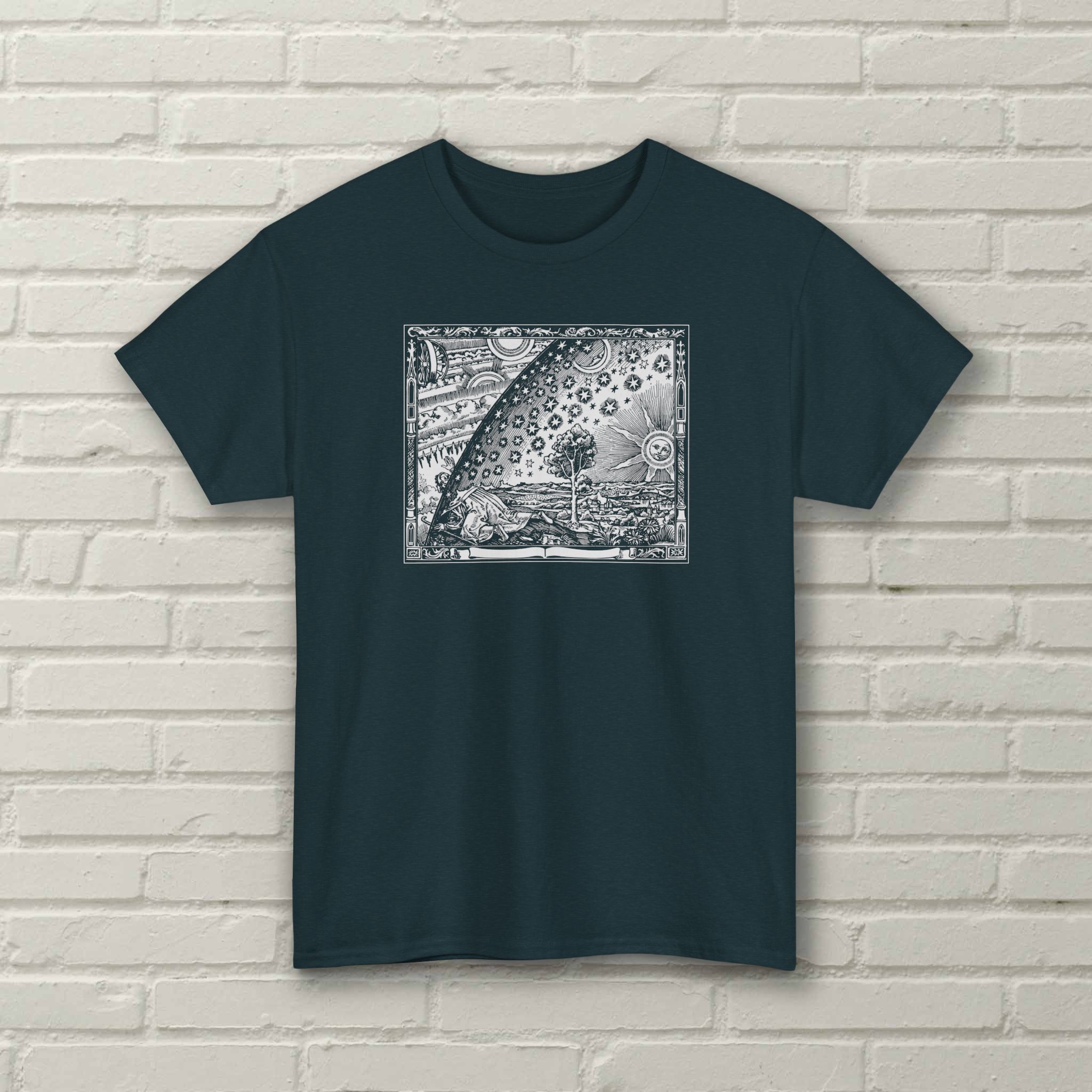 Flammarion Engraving - Vintage Print - Unisex Tee - Image 6