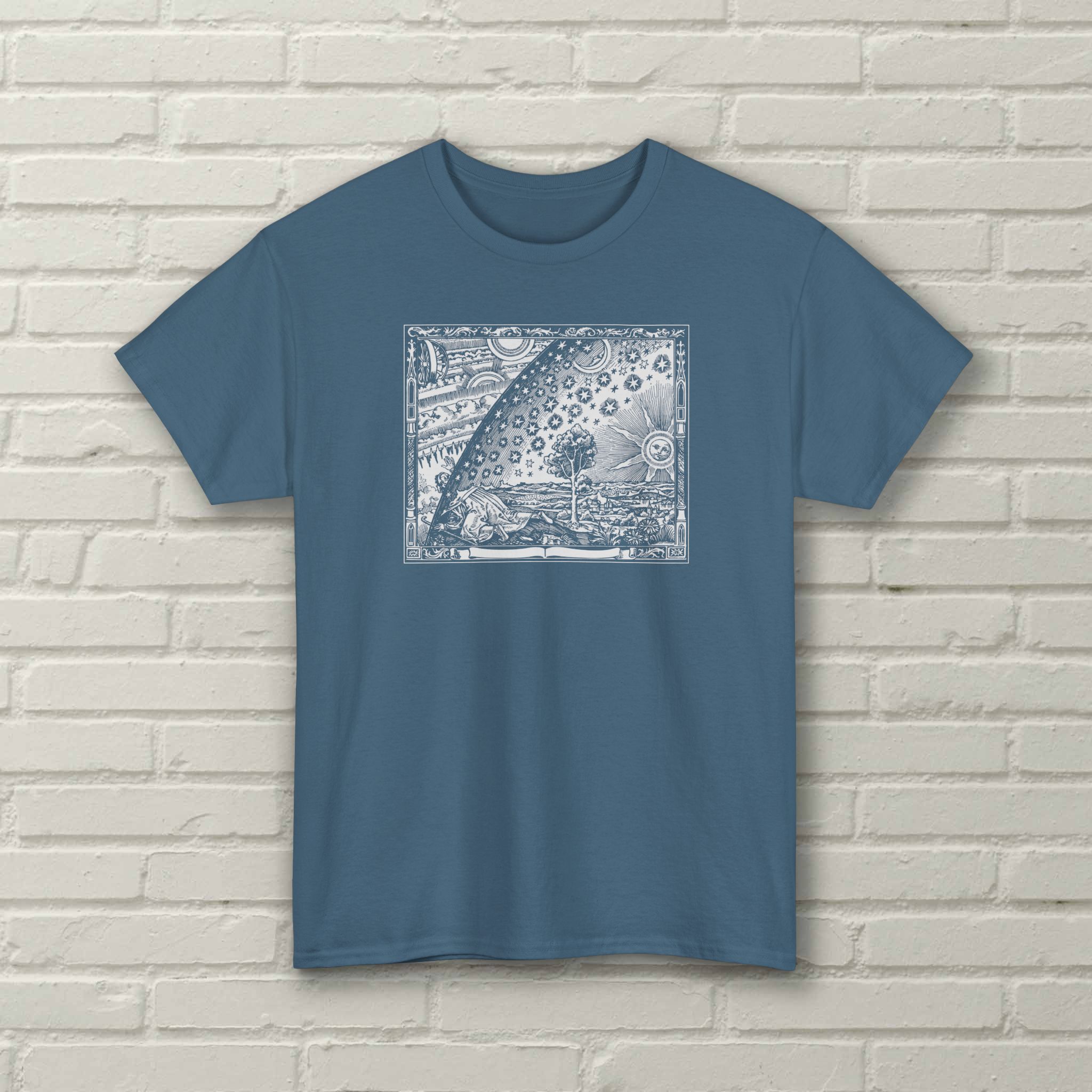 Flammarion Engraving - Vintage Print - Unisex Tee - Image 10