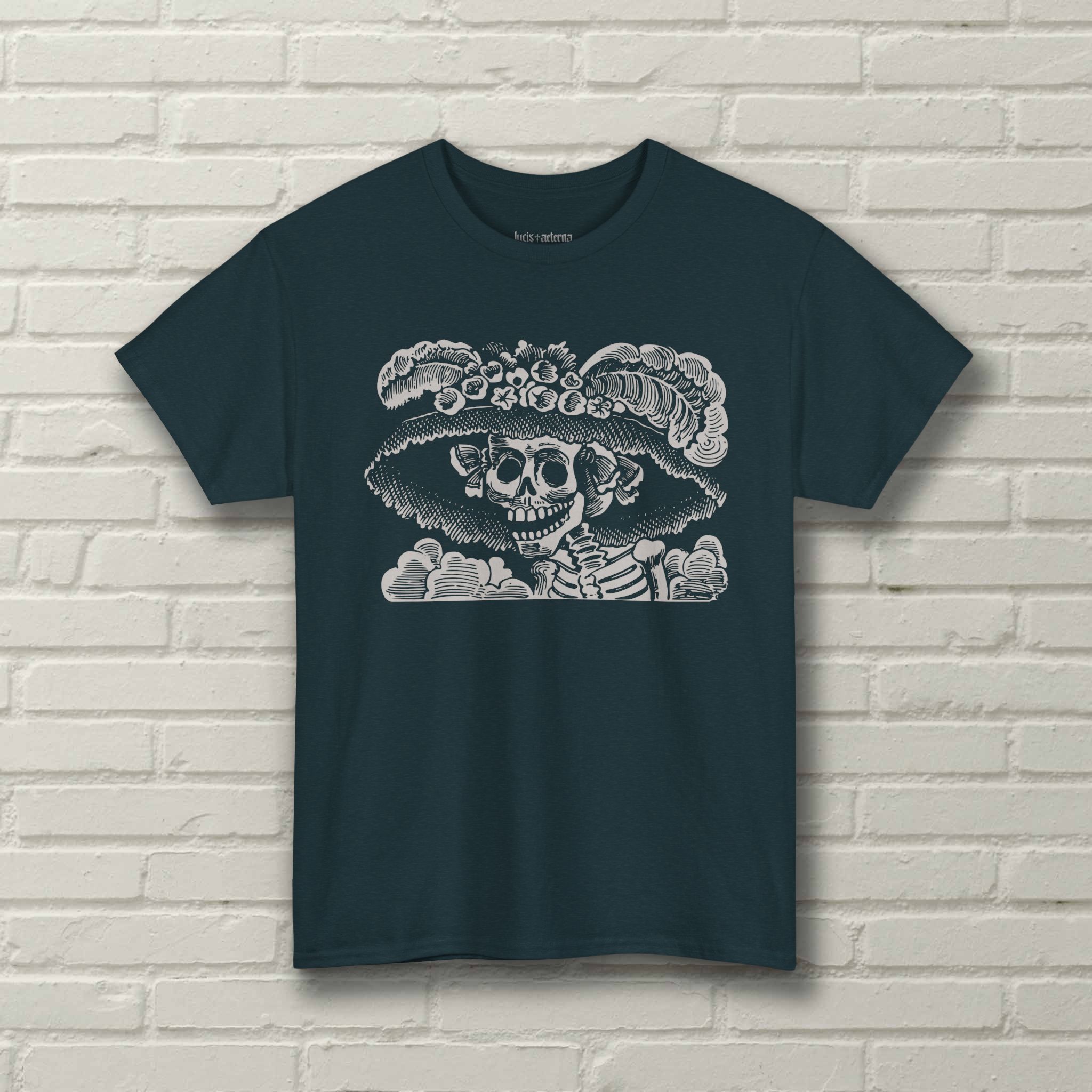 La Calavera Catrina - José Guadalupe Posada - Dia De Los Muertos - 1910 Illustration - Day of the Dead - Halloween Shirt - Image 8