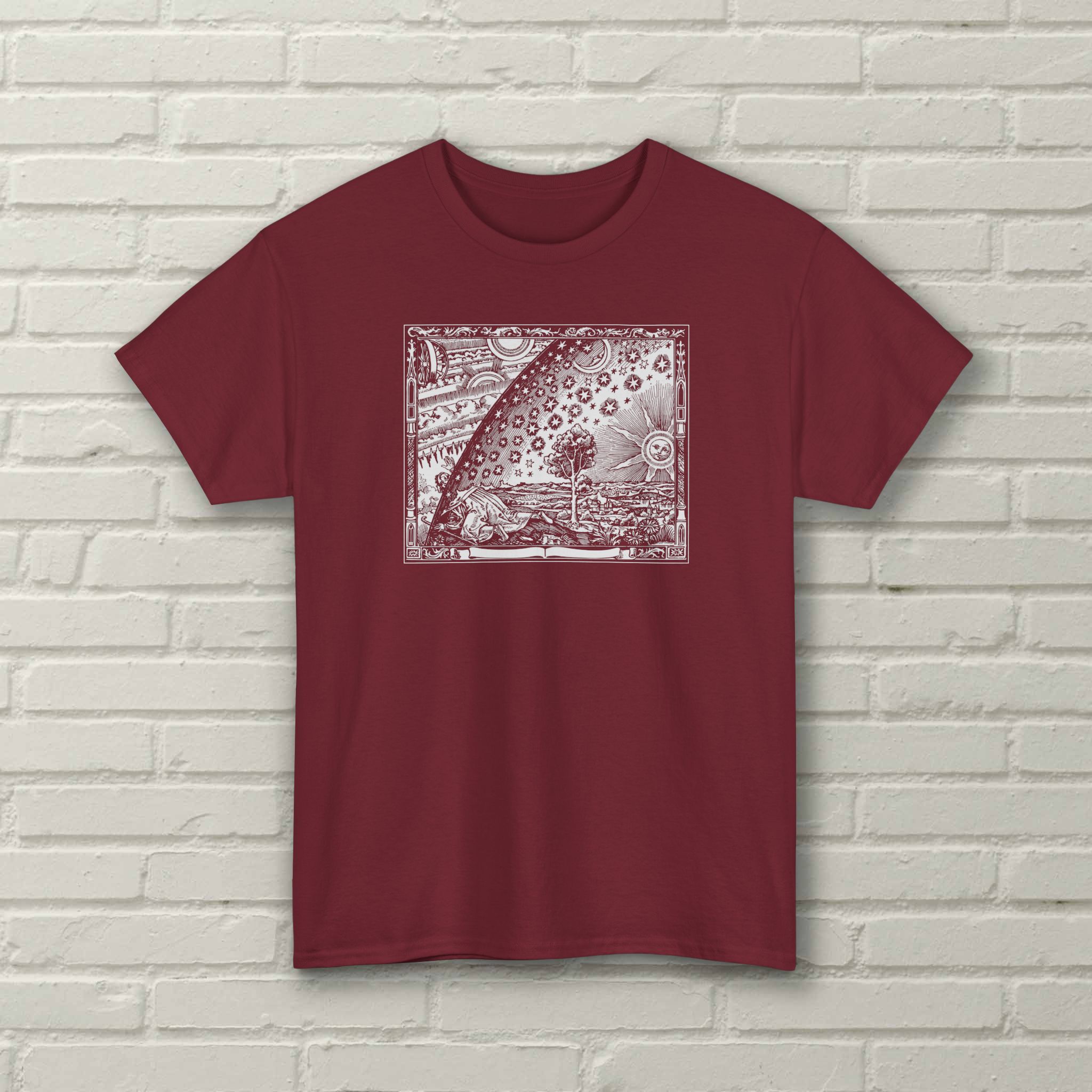 Flammarion Engraving - Vintage Print - Unisex Tee - Image 7