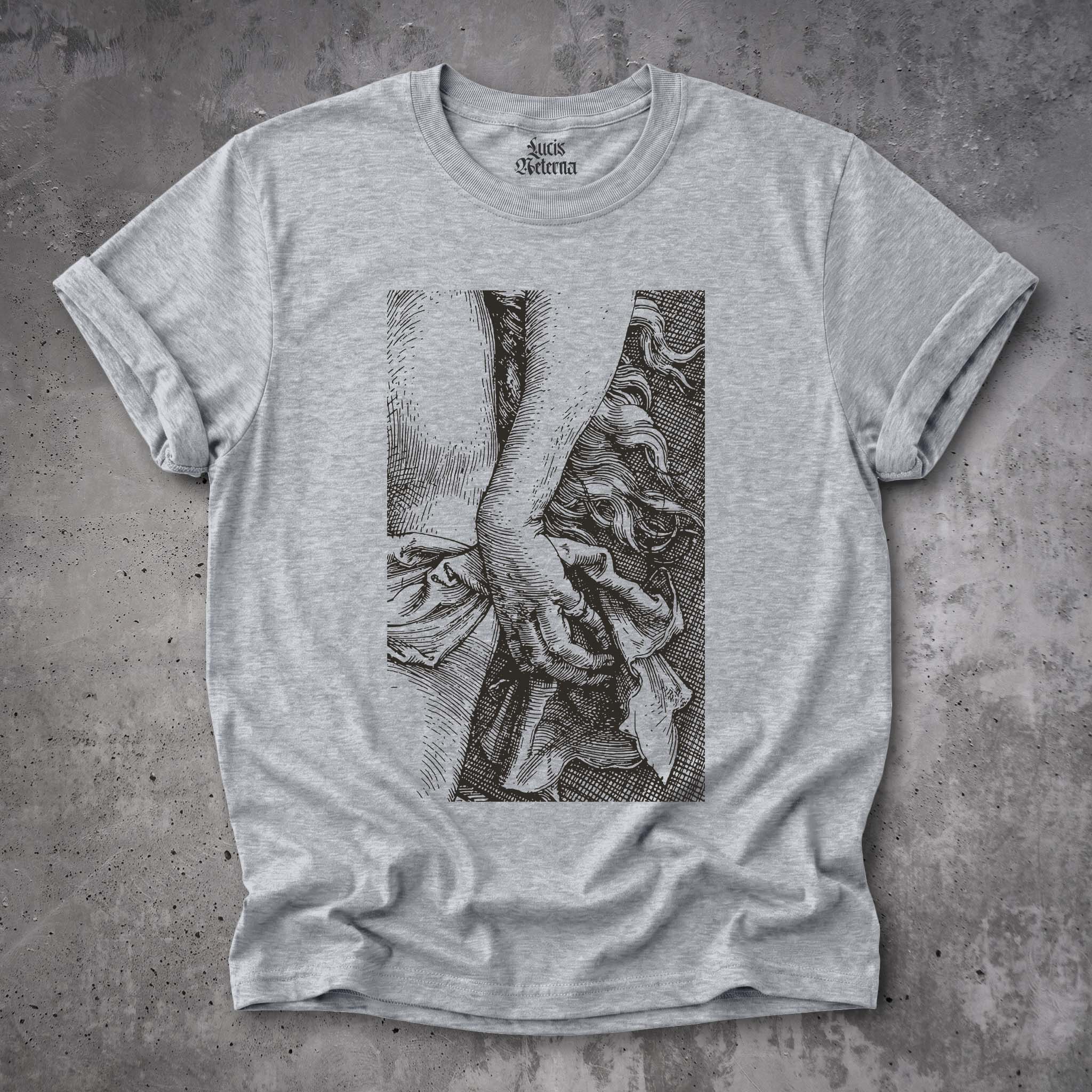 Albrecht Dürer Temptation of the Idler Detail - Unisex T-shirt - Image 7