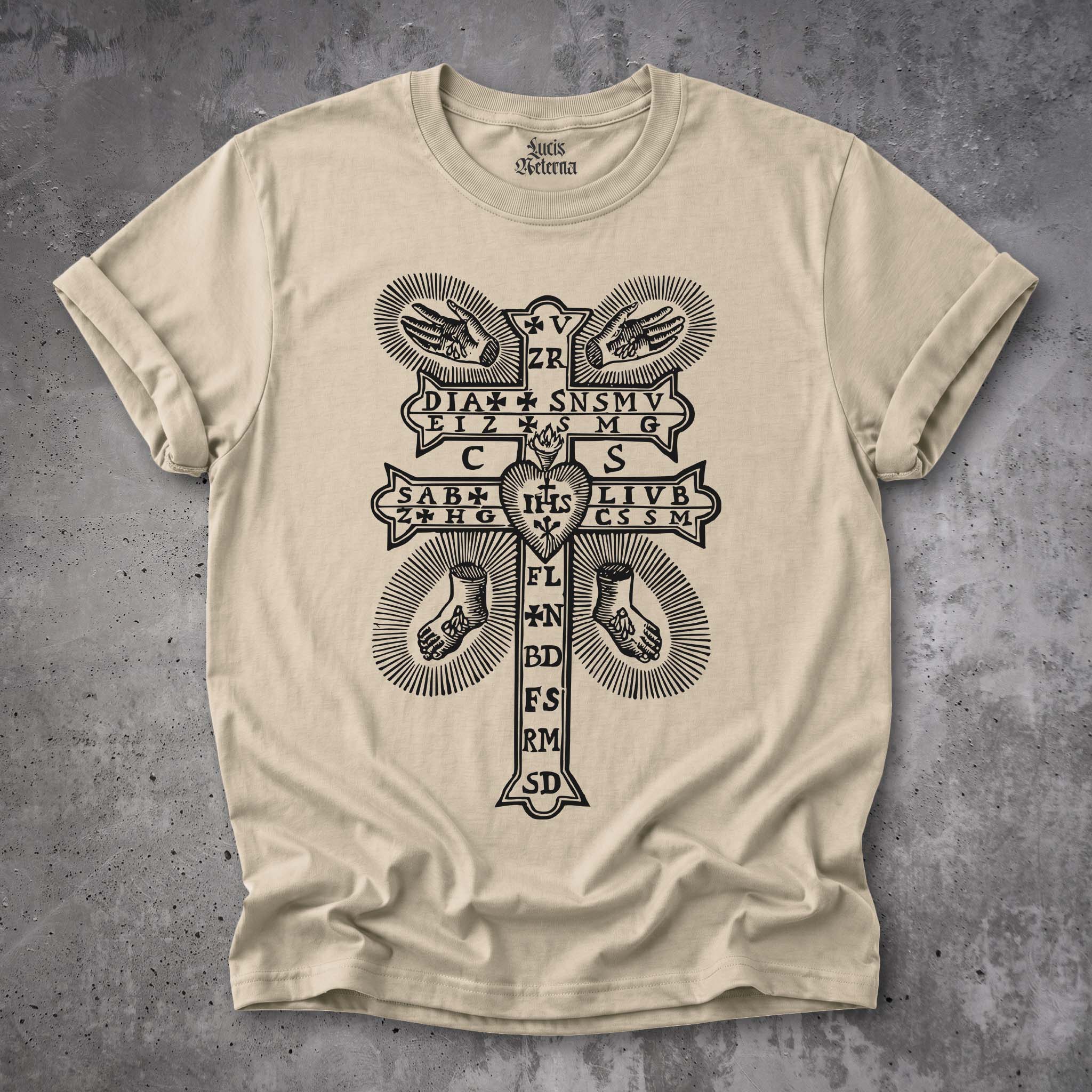 Saint Benedict Plague Cross Shirt, Medieval Plague Protection Talisman, Gothic Catholic Gift, Unisex - Image 6