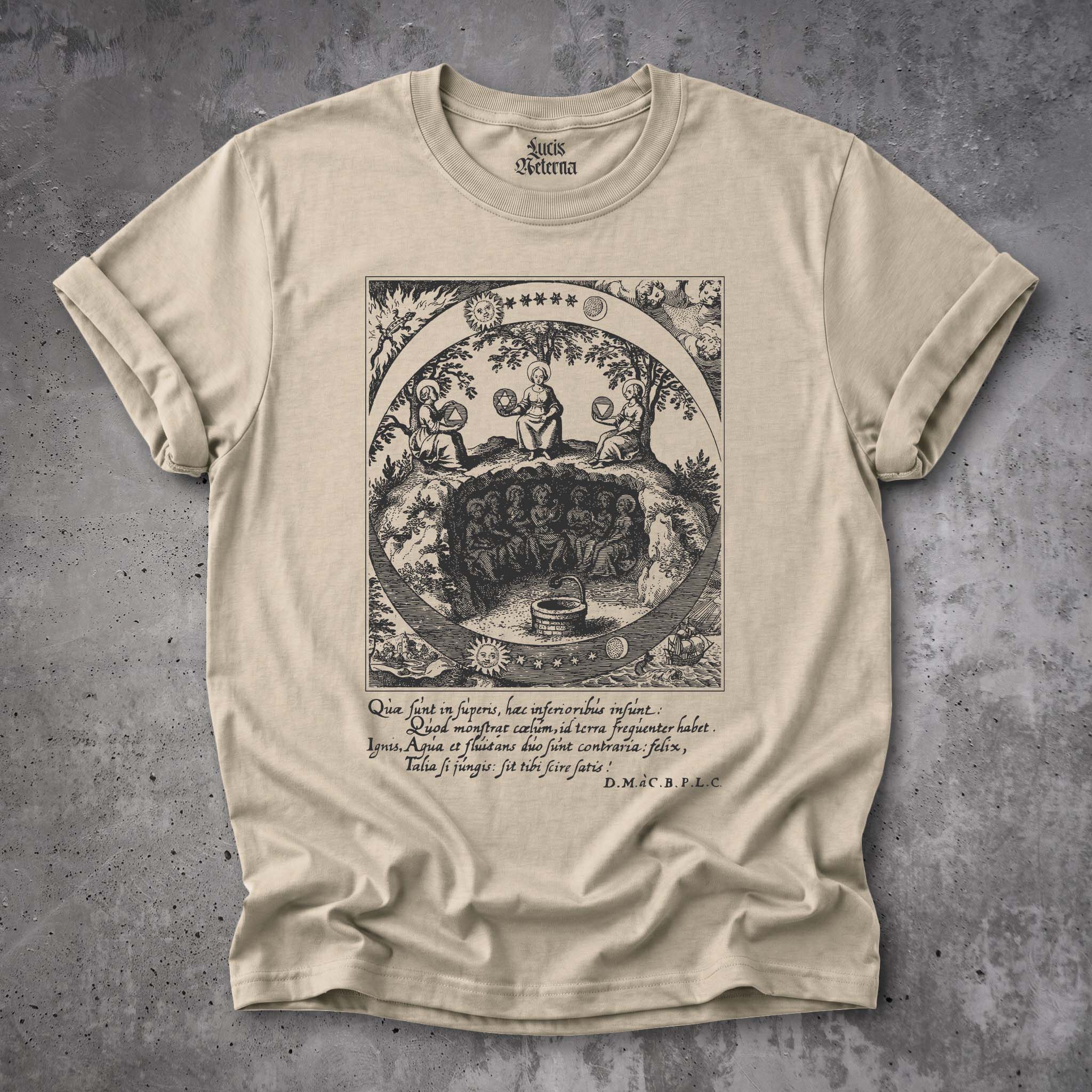 Alchemical Cosmology Shirt | Hermetic Philosophy Engraving | Rosicrucian Alchemy Tee | Renaissance Occult Art | Dark Academia Shirt - Image 7
