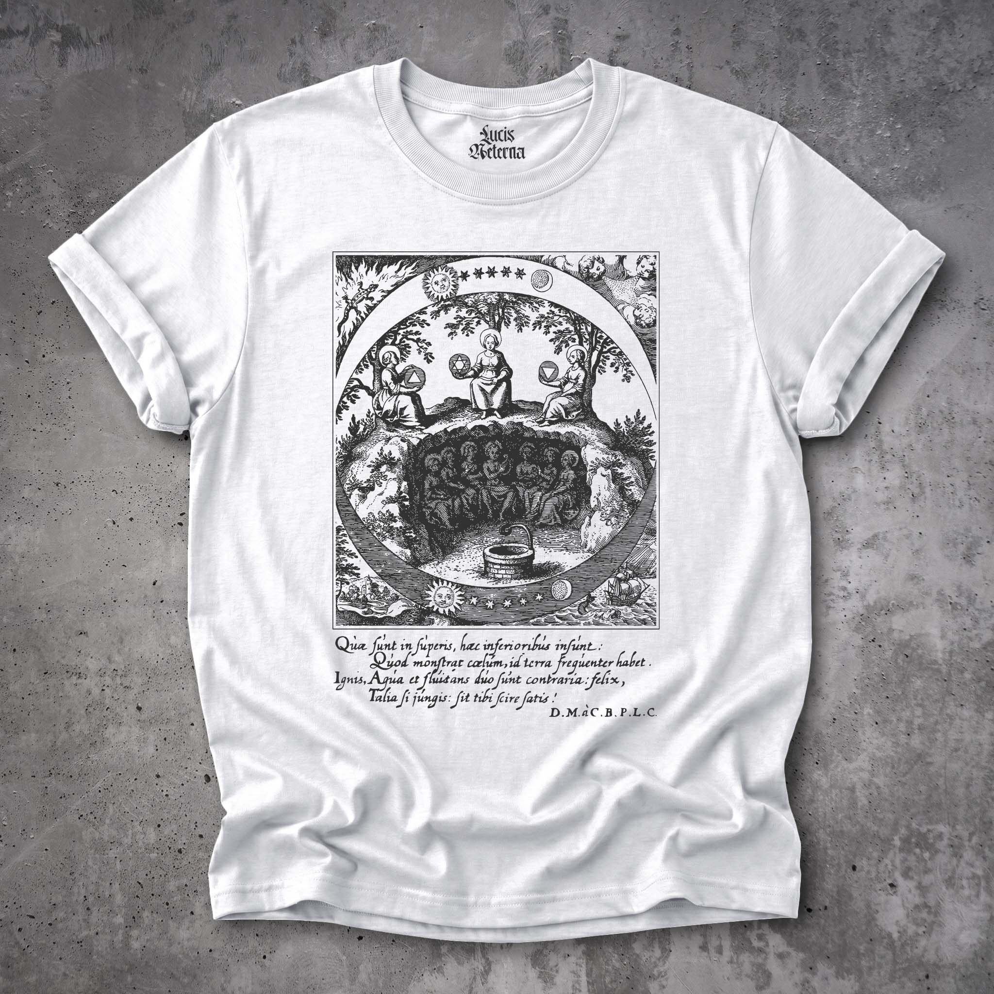 Alchemical Cosmology Shirt | Hermetic Philosophy Engraving | Rosicrucian Alchemy Tee | Renaissance Occult Art | Dark Academia Shirt - Image 8
