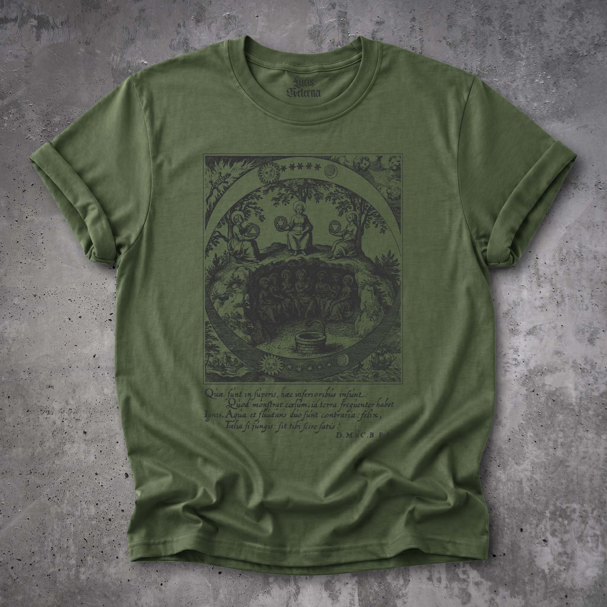 Alchemical Cosmology Shirt | Hermetic Philosophy Engraving | Rosicrucian Alchemy Tee | Renaissance Occult Art | Dark Academia Shirt - Image 10