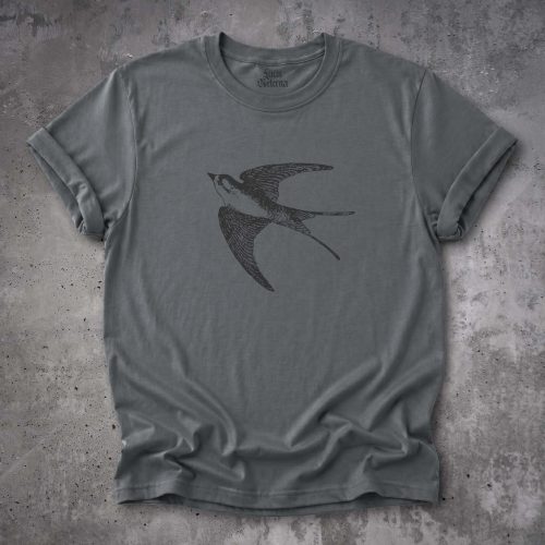 Vintage Swallow Engraving Print - Unisex Tshirt