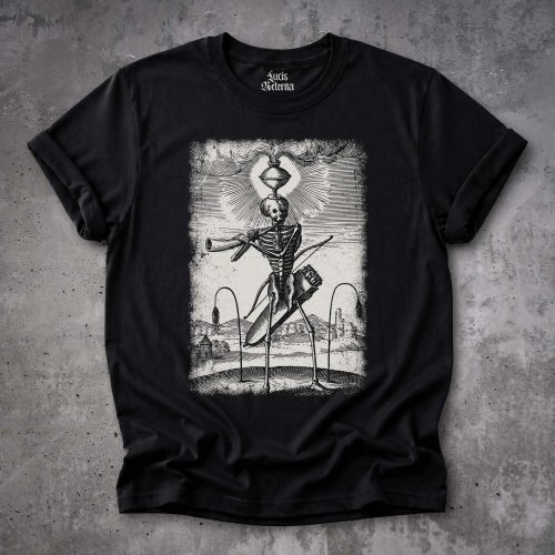 Emblemata Nova Death Archer Shirt | Memento Mori Renaissance Engraving - Historical Dark Academia - Unisex Tshirt