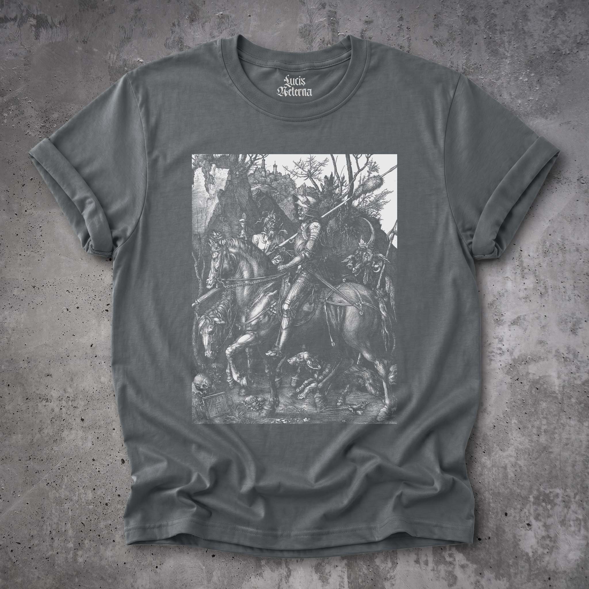 Knight Death and the Devil - Albrecht Dürer - Unisex T-shirt - Image 4