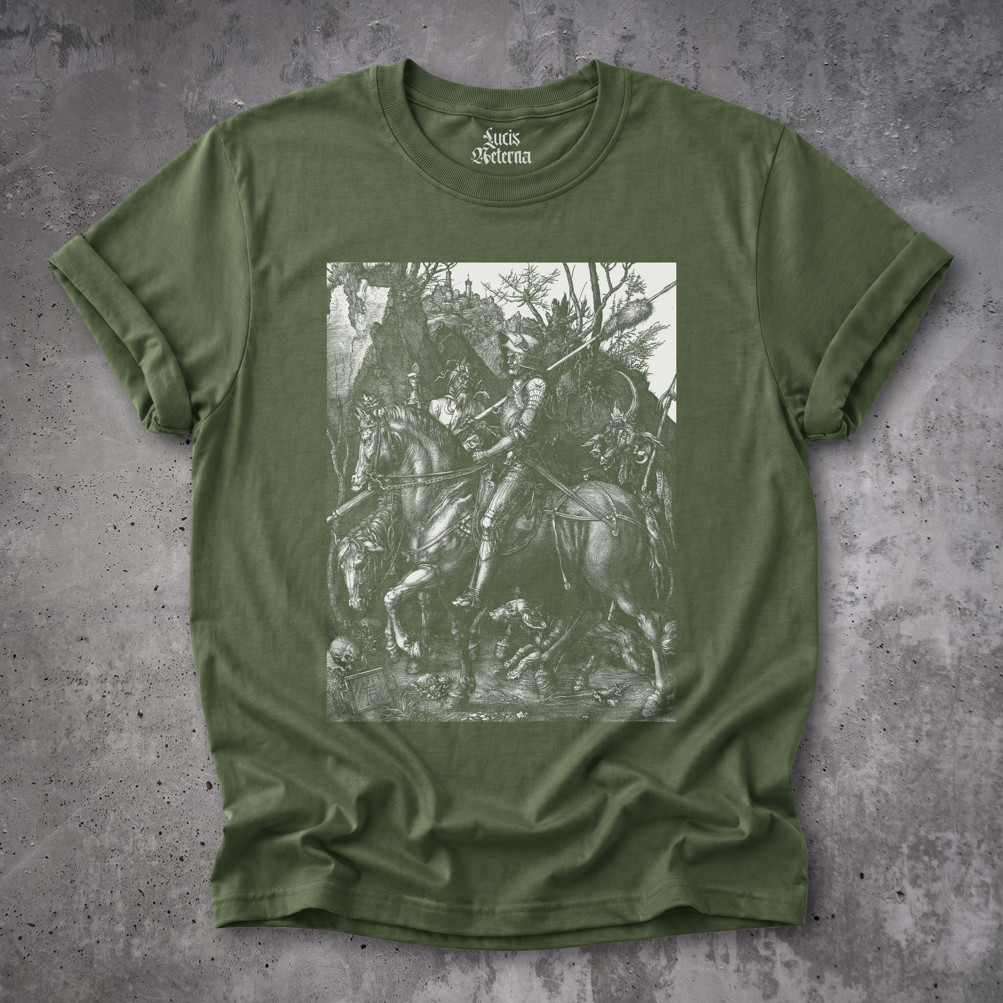 Knight Death and the Devil - Albrecht Dürer - Unisex T-shirt - Image 7