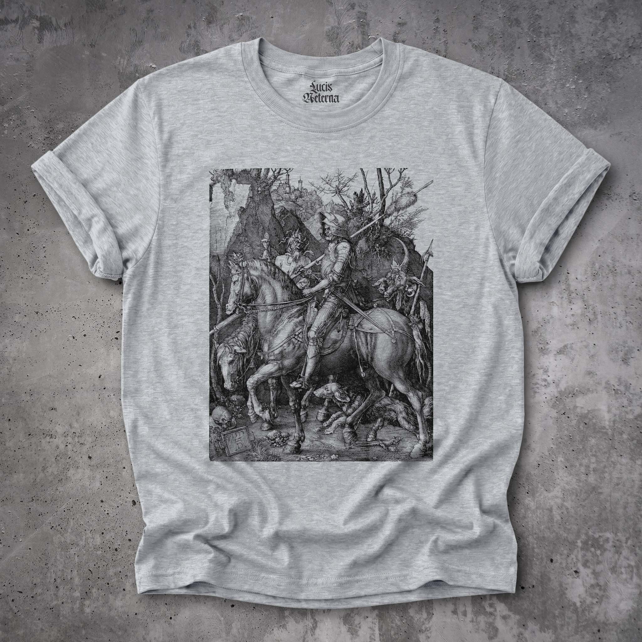 Knight Death and the Devil - Albrecht Dürer - Unisex T-shirt - Image 8