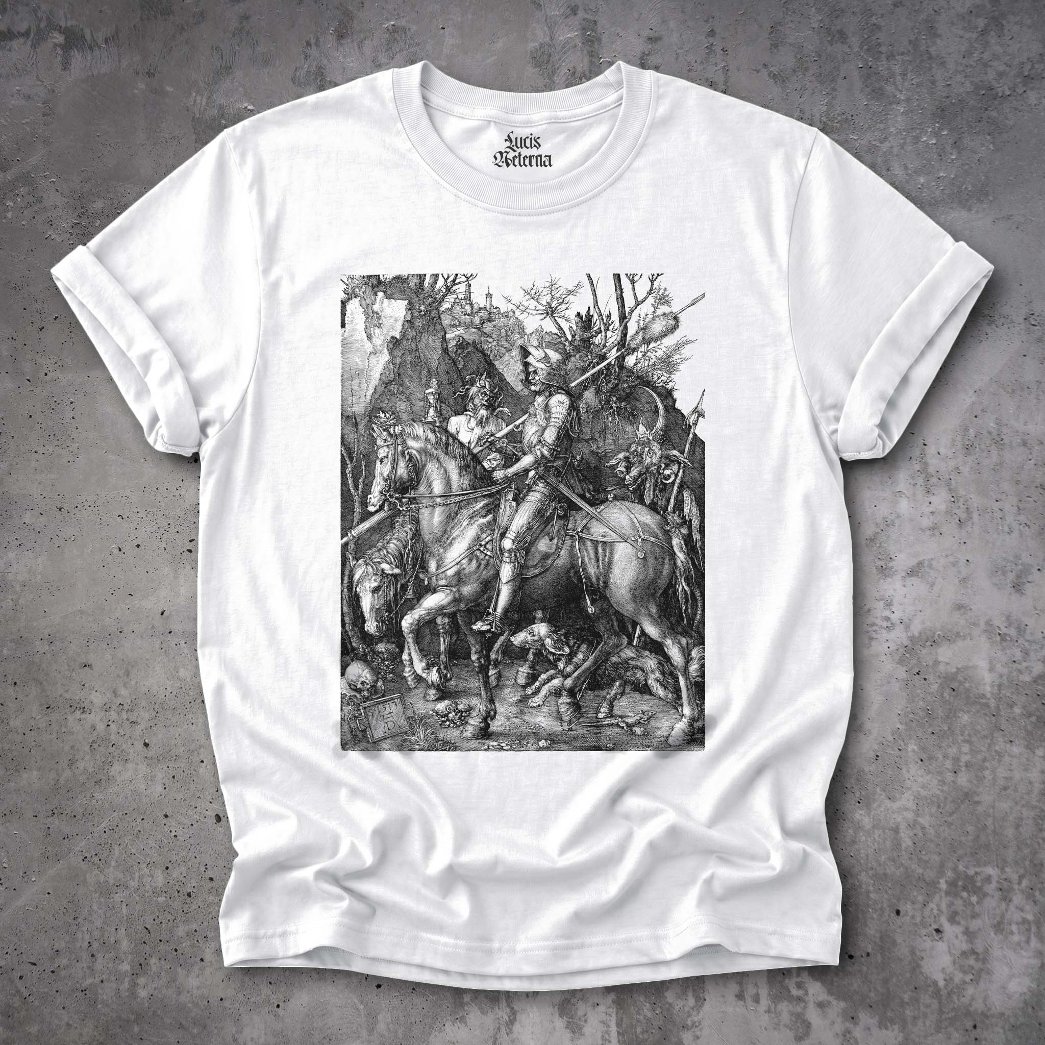 Knight Death and the Devil - Albrecht Dürer - Unisex T-shirt - Image 9