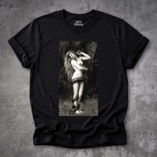 Lilith Shirt, John Collier Art Tee, Gothic Dark Academia, Pre-Raphaelite Mythology T-Shirt