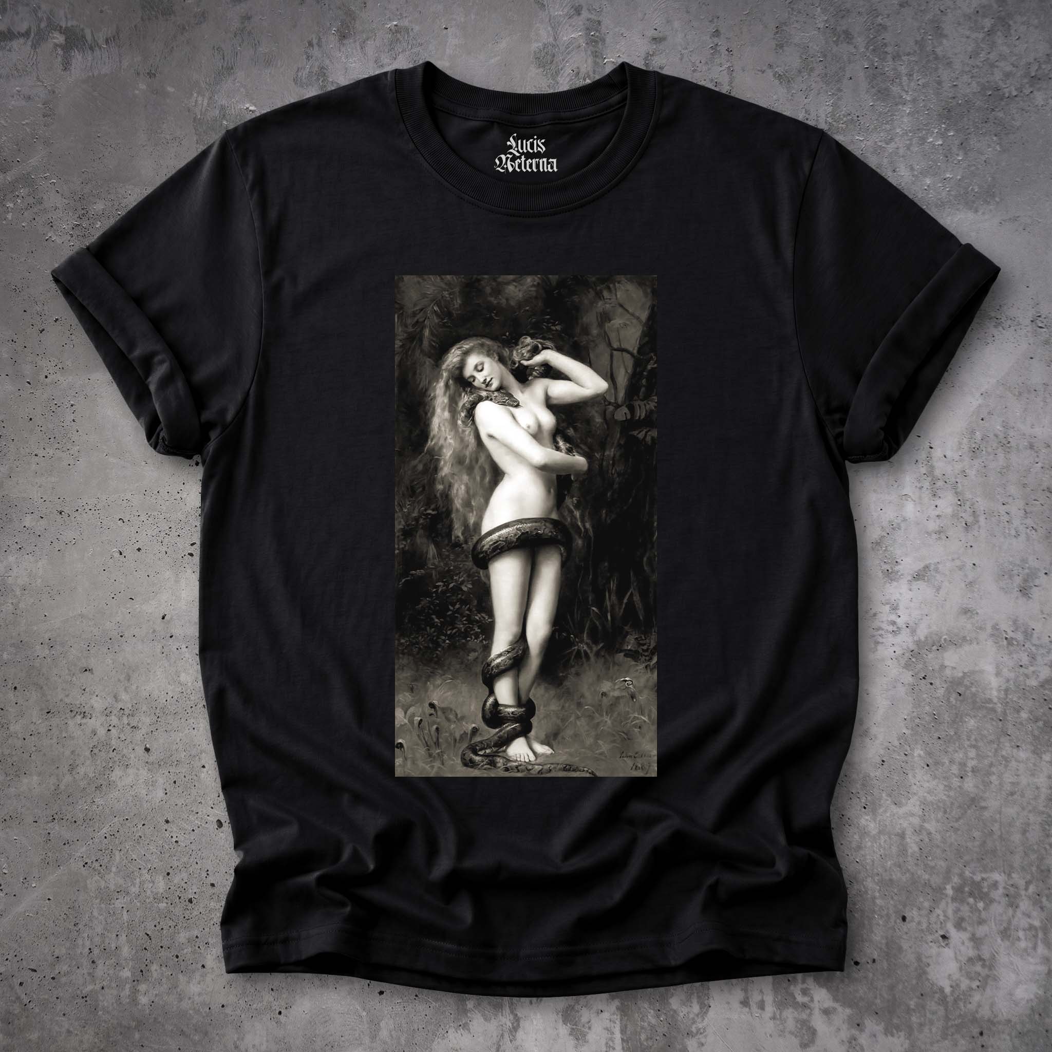 Lilith Shirt, John Collier Art Tee, Gothic Dark Academia, Pre-Raphaelite Mythology T-Shirt