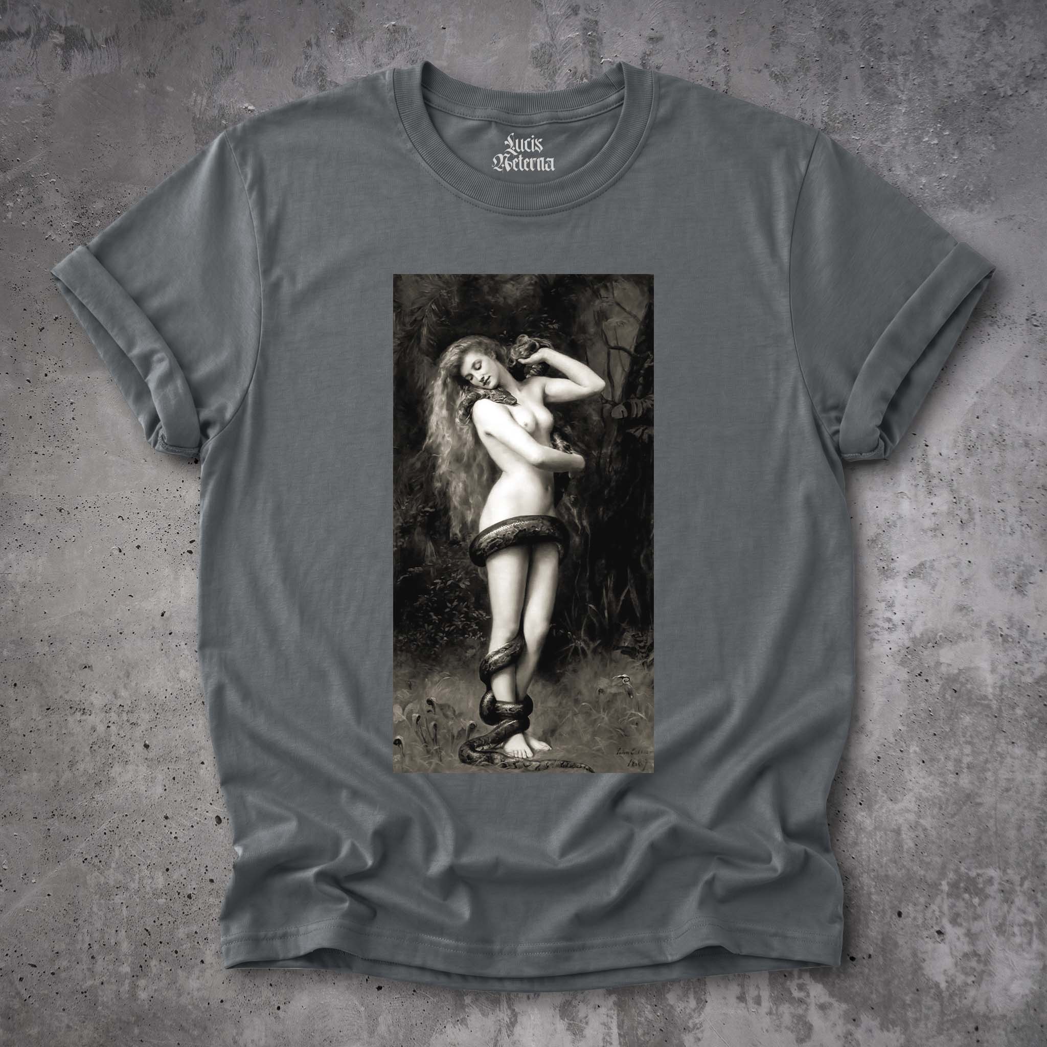 Lilith Shirt, John Collier Art Tee, Gothic Dark Academia, Pre-Raphaelite Mythology T-Shirt - Image 2
