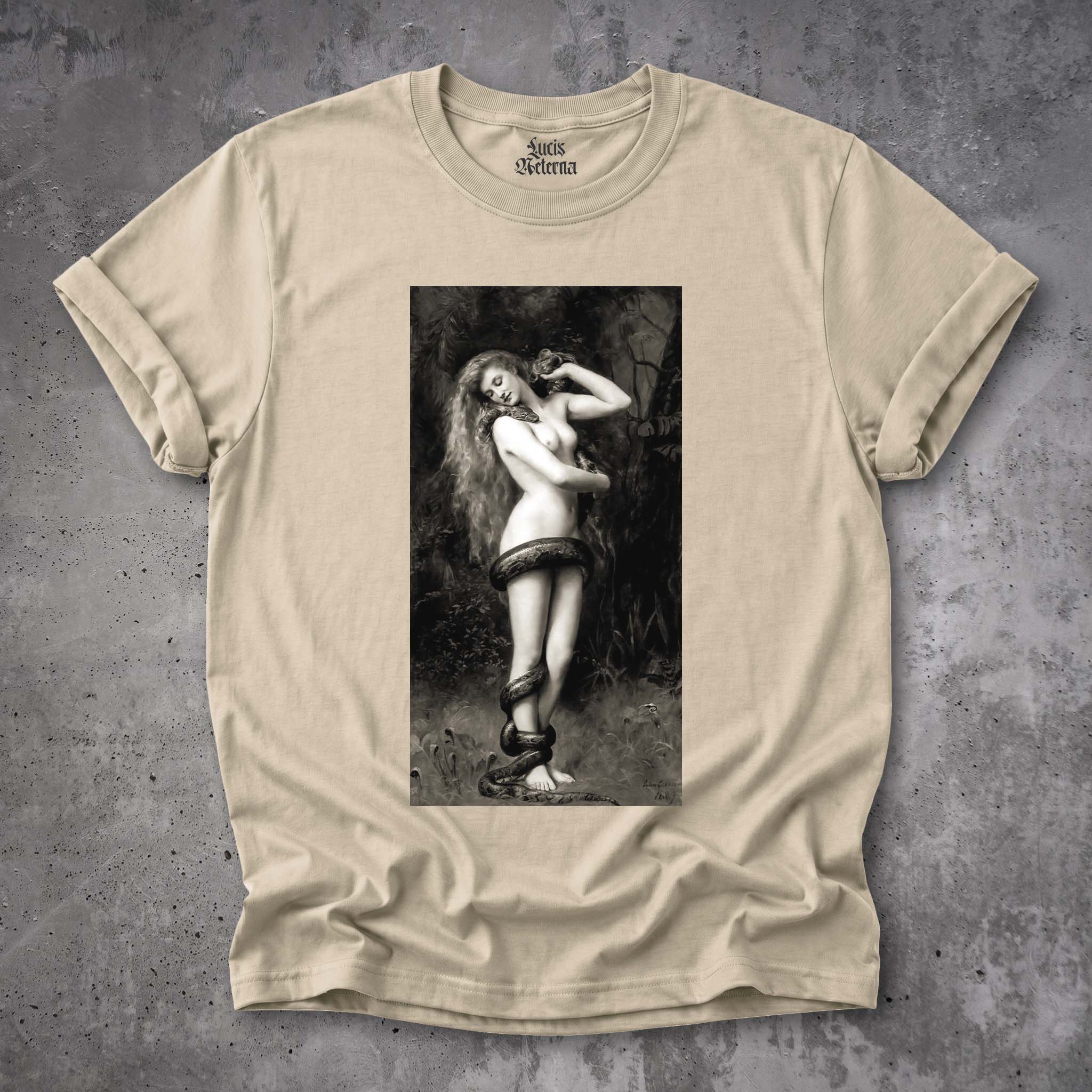 Lilith Shirt, John Collier Art Tee, Gothic Dark Academia, Pre-Raphaelite Mythology T-Shirt - Image 3