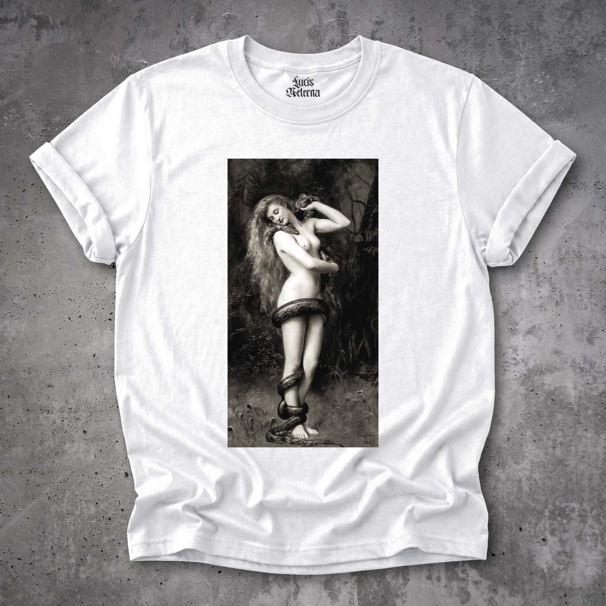 Lilith Shirt, John Collier Art Tee, Gothic Dark Academia, Pre-Raphaelite Mythology T-Shirt - Image 4