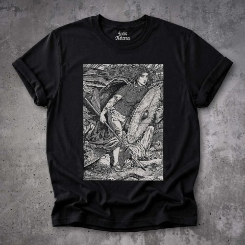 Lagertha Shieldmaiden 1913 Viking Warrior Illustration by Morris Meredith Williams - Unisex T-shirt