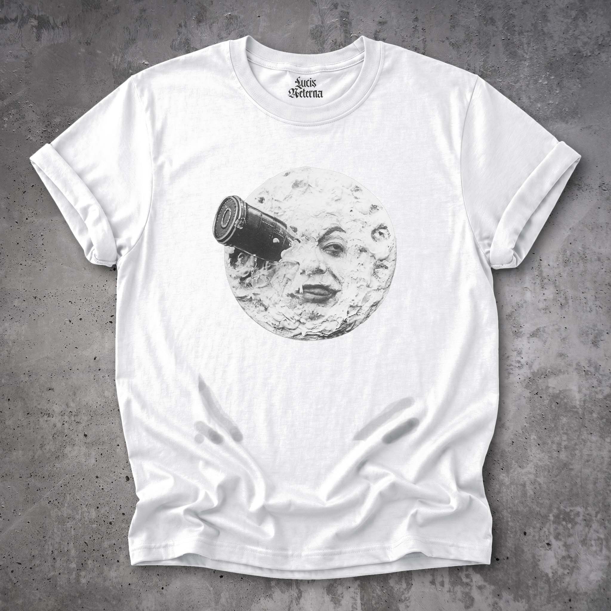 A Trip to the Moon - Georges Méliès' 1902 Silent Film Vintage Sci Fi Unisex Tshirt - Image 3