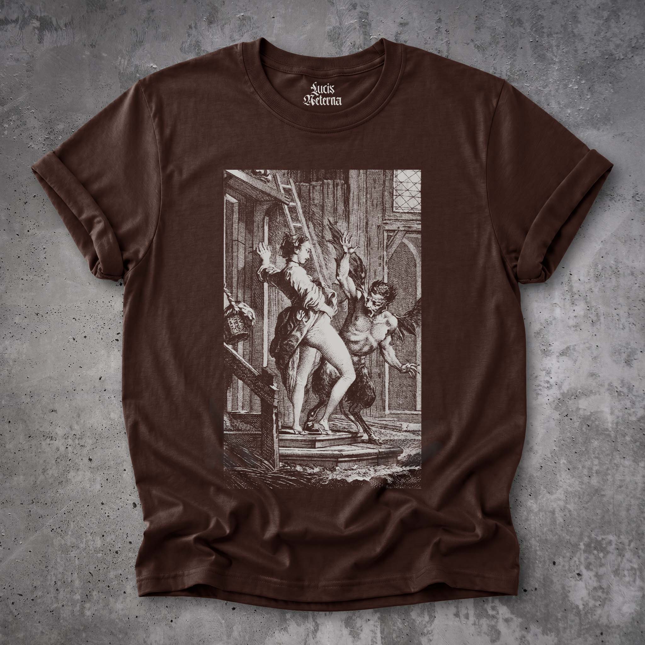 Perretta Frightens the Demon Antique Illustration Unisex Tee - Image 2