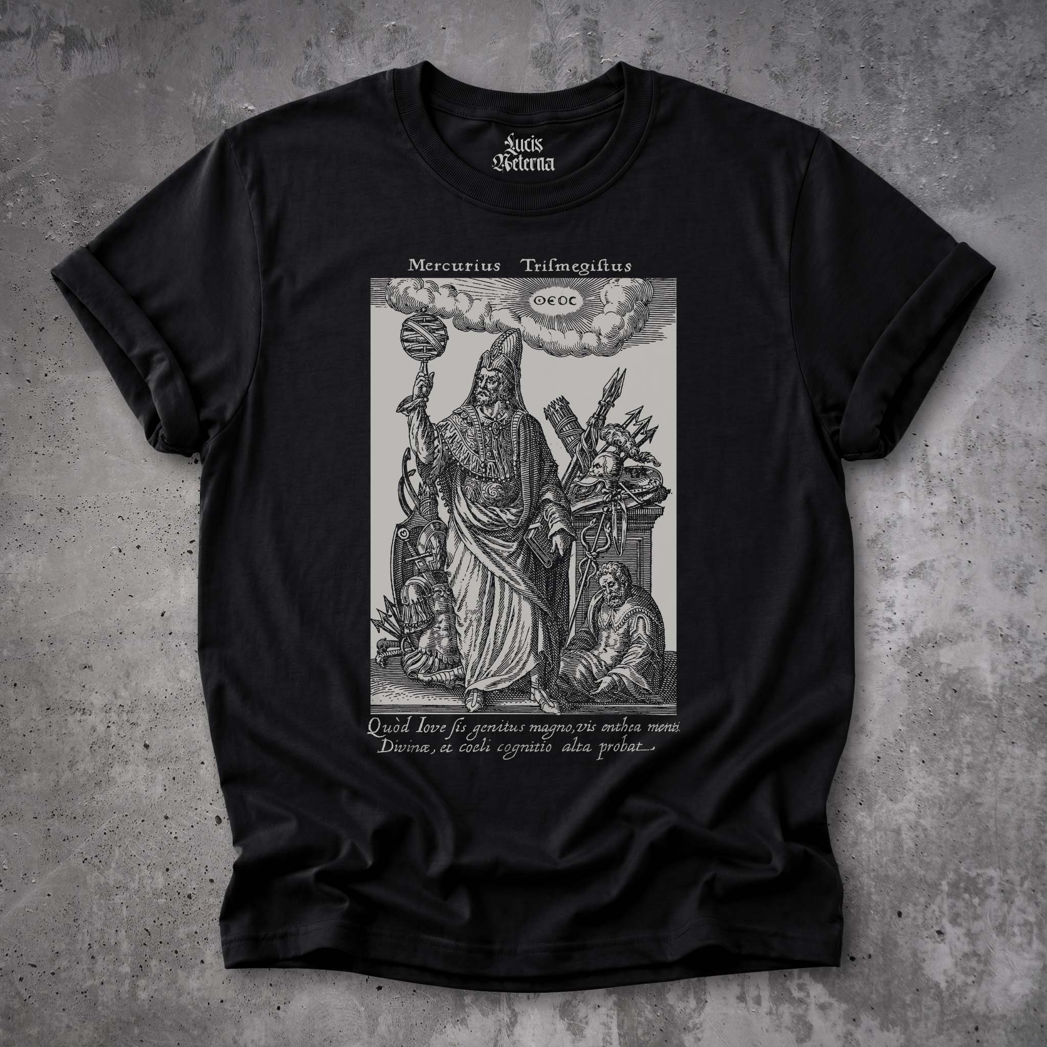 Hermes Trismegistus Shirt | Mercurius Trismegistus Engraving | Hermetic Philosophy Tee | Corpus Hermeticum | Alchemy Unisex Tshirt