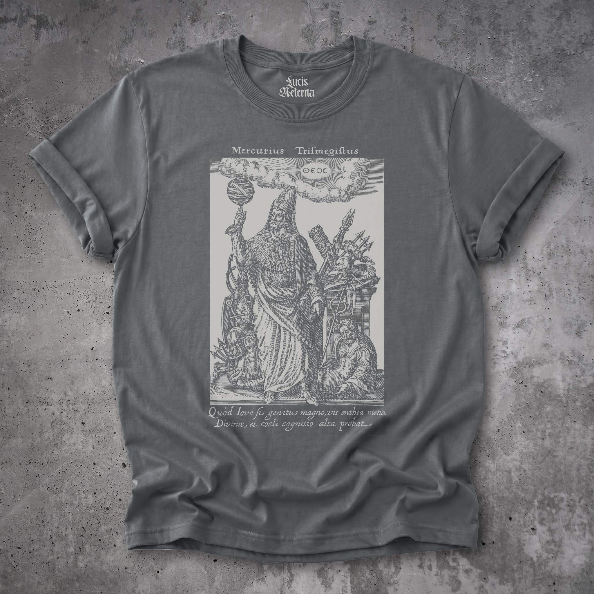 Hermes Trismegistus Shirt | Mercurius Trismegistus Engraving | Hermetic Philosophy Tee | Corpus Hermeticum | Alchemy Unisex Tshirt - Image 2
