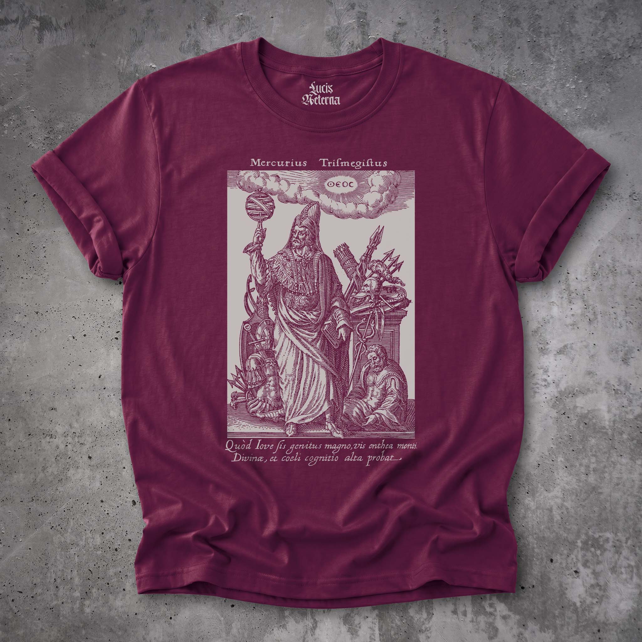 Hermes Trismegistus Shirt | Mercurius Trismegistus Engraving | Hermetic Philosophy Tee | Corpus Hermeticum | Alchemy Unisex Tshirt - Image 3