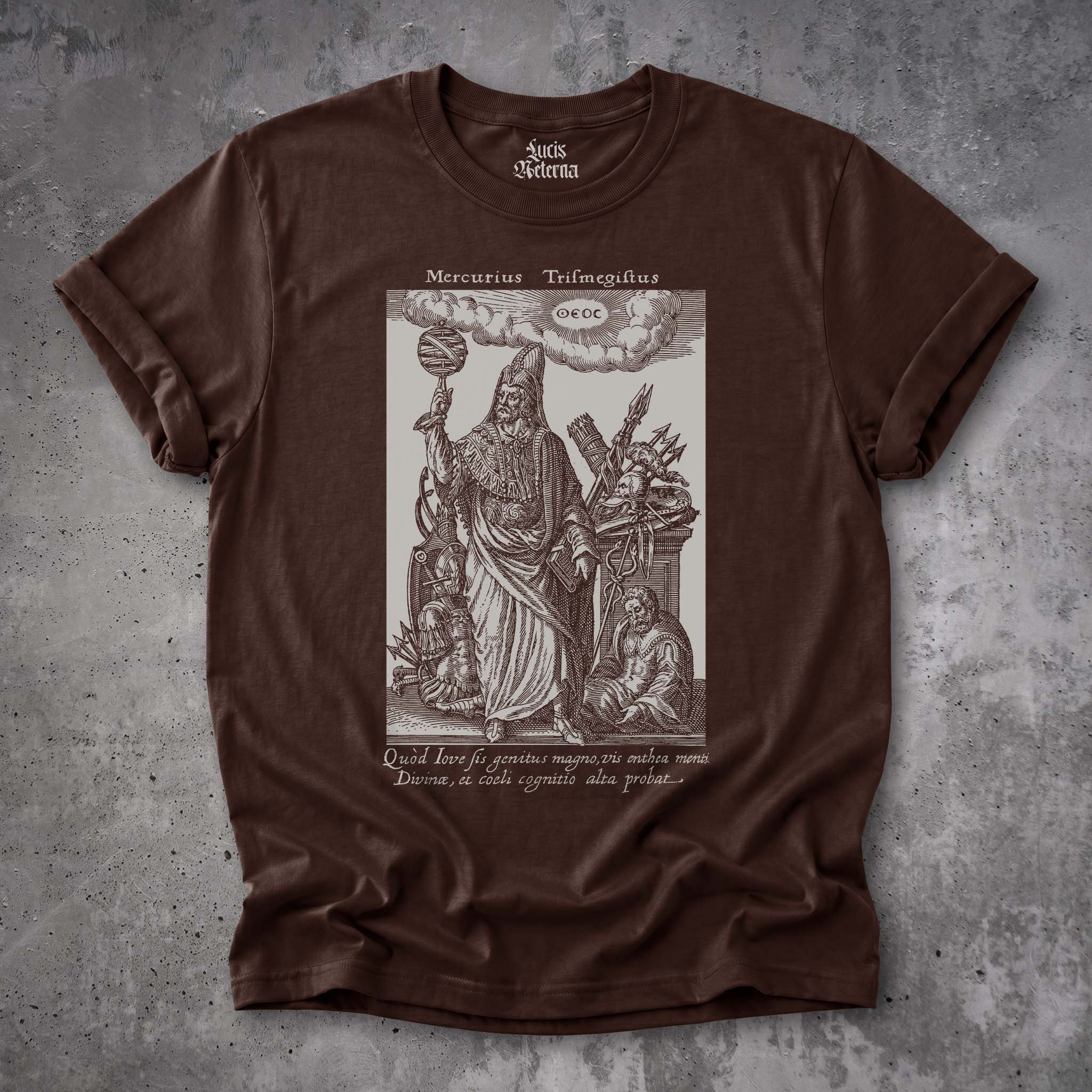 Hermes Trismegistus Shirt | Mercurius Trismegistus Engraving | Hermetic Philosophy Tee | Corpus Hermeticum | Alchemy Unisex Tshirt - Image 4