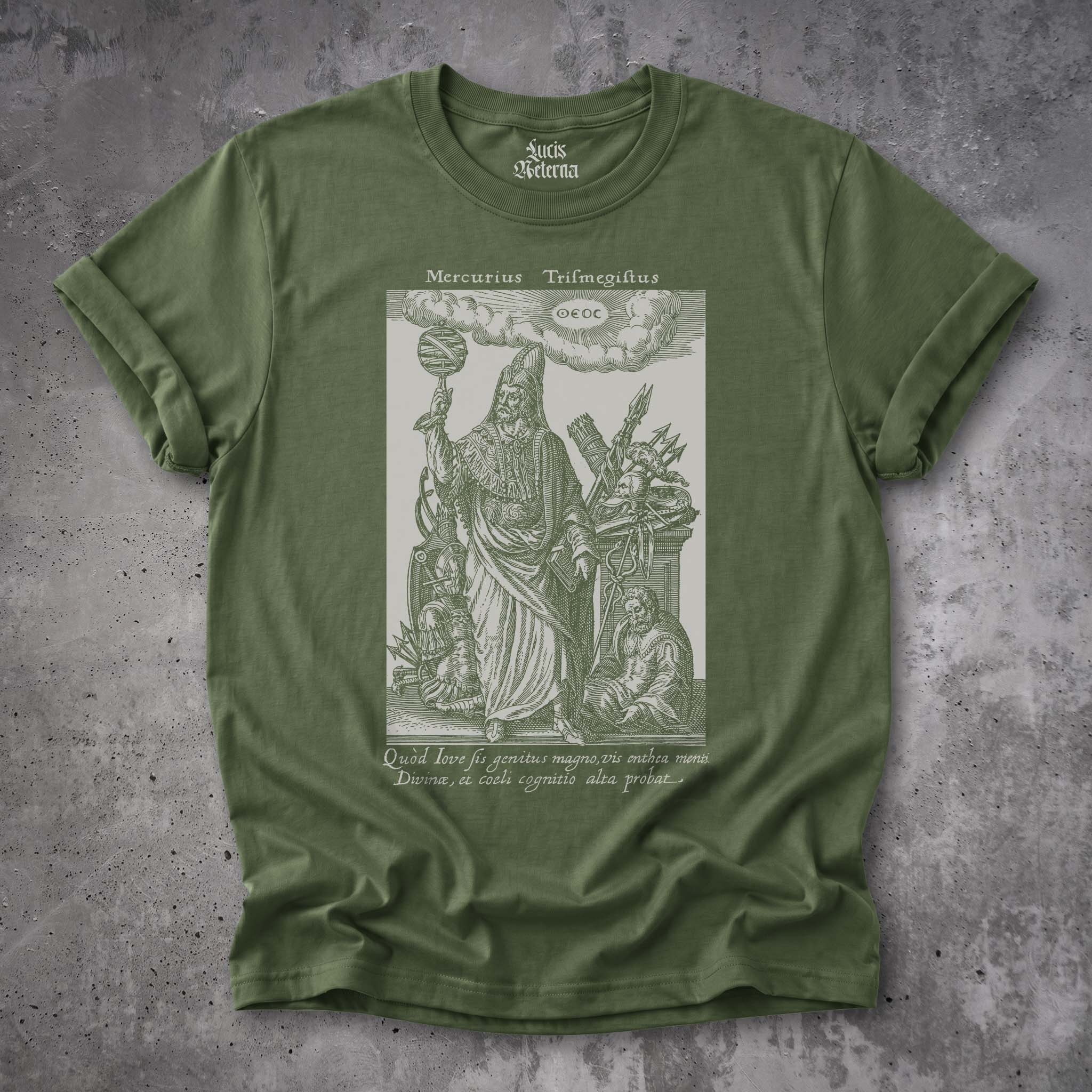 Hermes Trismegistus Shirt | Mercurius Trismegistus Engraving | Hermetic Philosophy Tee | Corpus Hermeticum | Alchemy Unisex Tshirt - Image 6