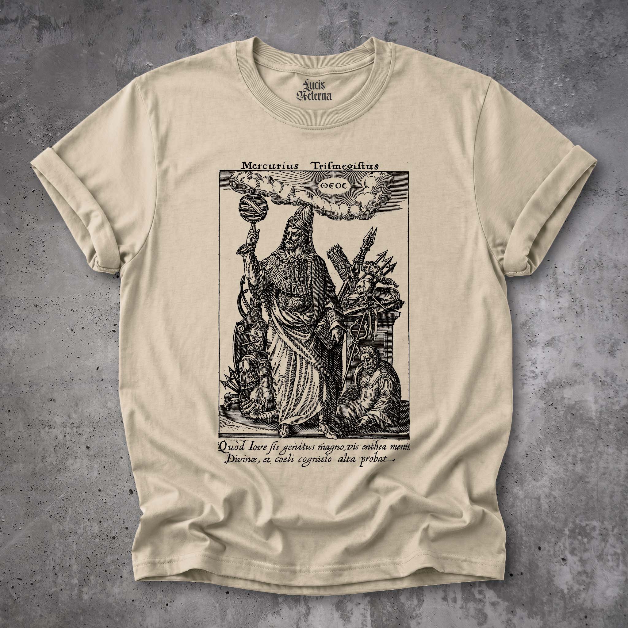 Hermes Trismegistus Shirt | Mercurius Trismegistus Engraving | Hermetic Philosophy Tee | Corpus Hermeticum | Alchemy Unisex Tshirt - Image 8