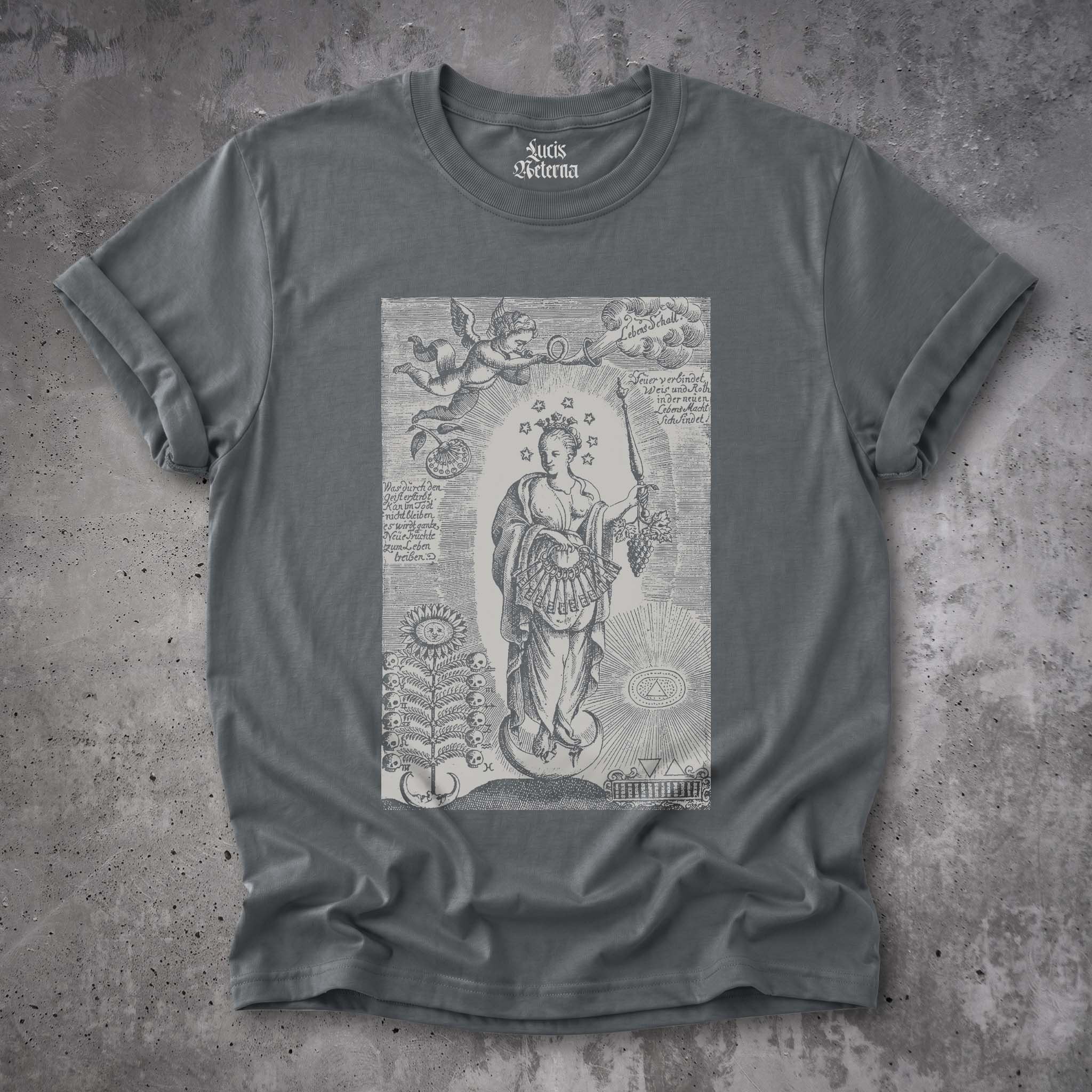 Hermetic Venus - 17th Century Alchemical Oswold Croll Occult Print - Unisex T-shirt - Image 2