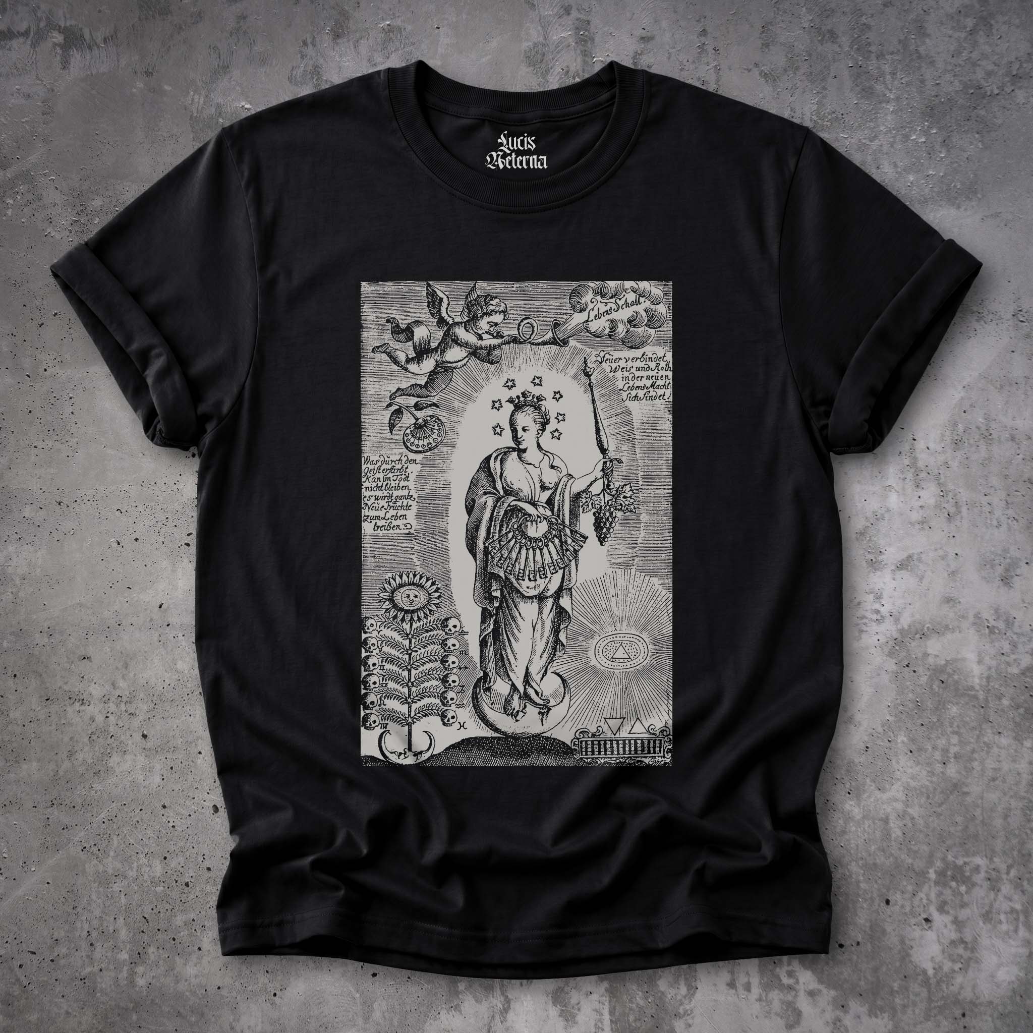 Hermetic Venus - 17th Century Alchemical Oswold Croll Occult Print - Unisex T-shirt