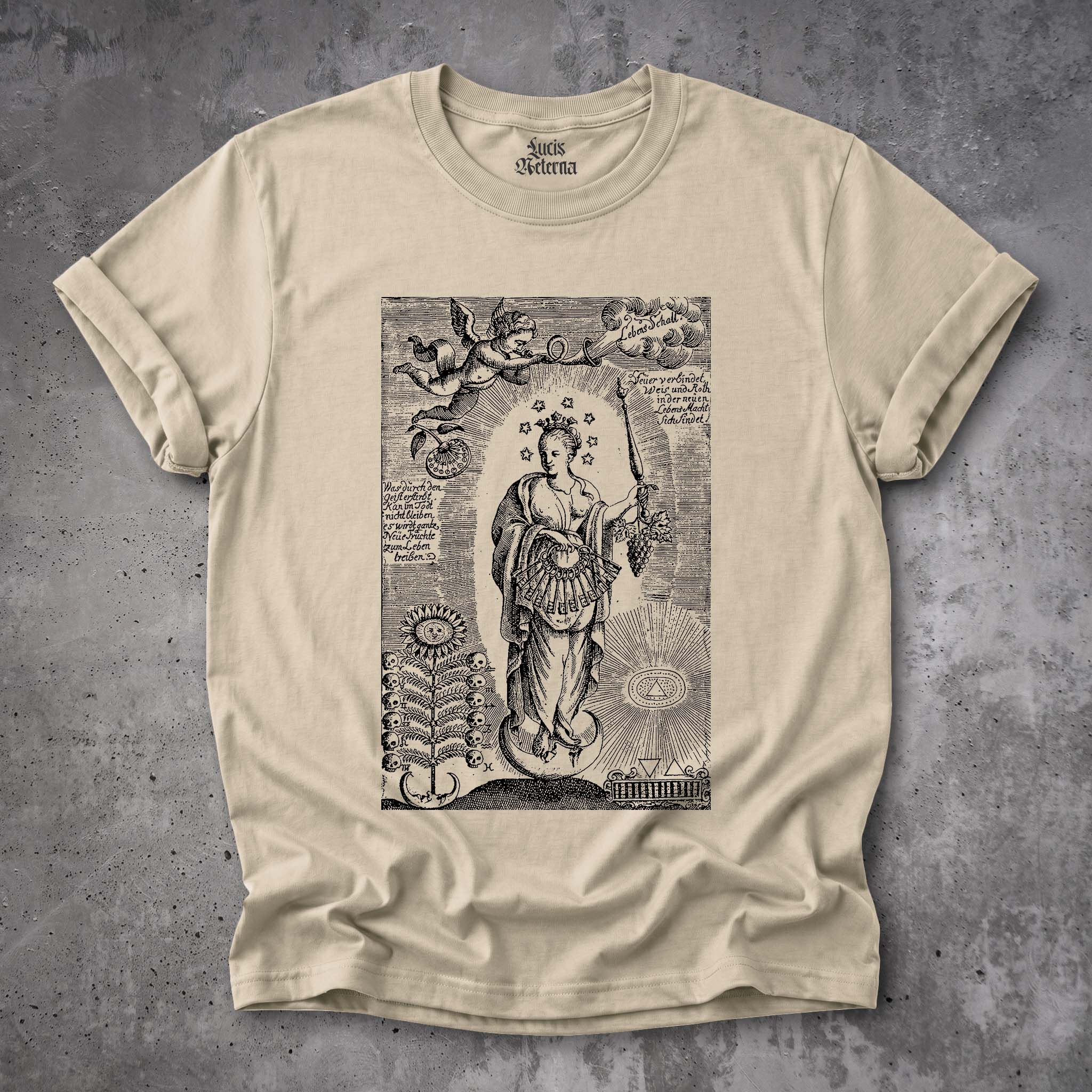 Hermetic Venus - 17th Century Alchemical Oswold Croll Occult Print - Unisex T-shirt - Image 4